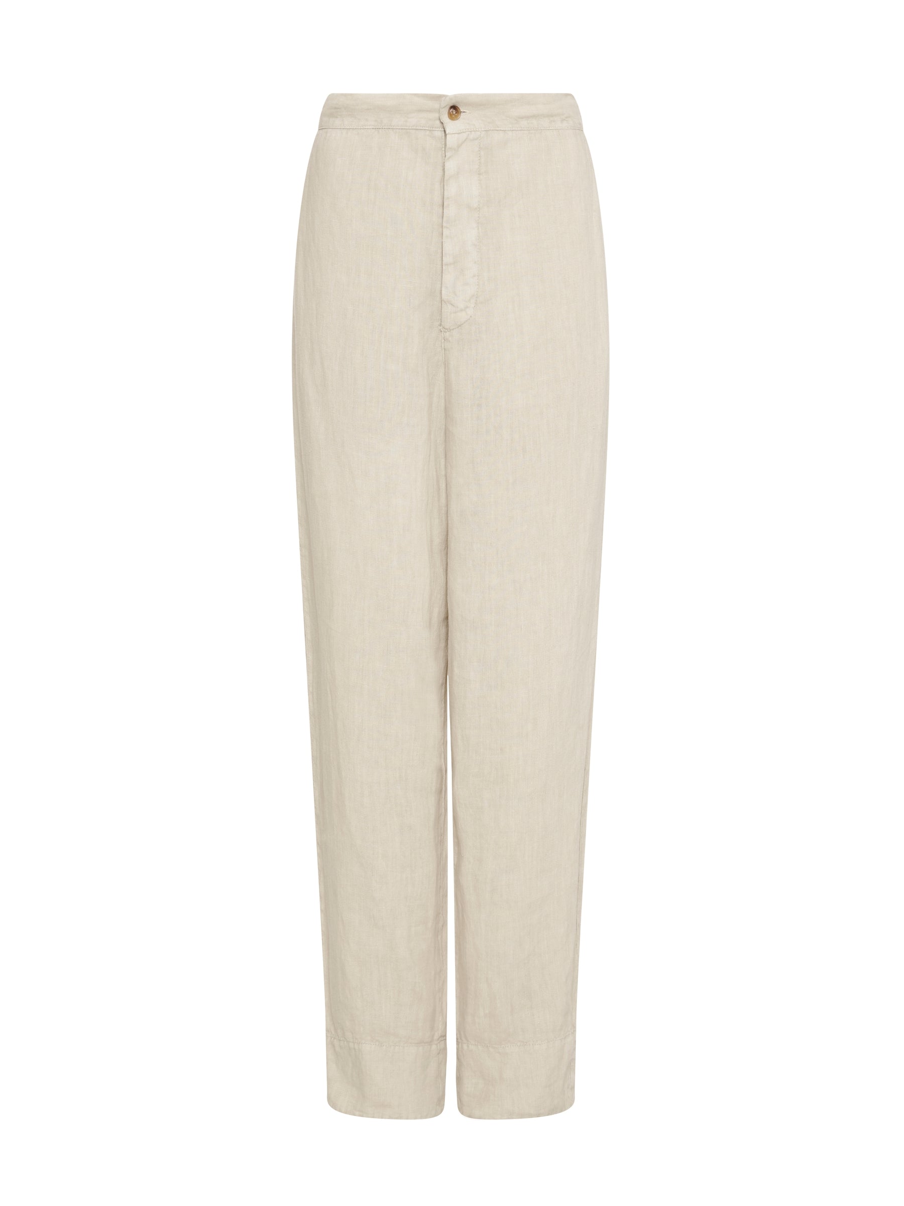 washed linen wide leg pant