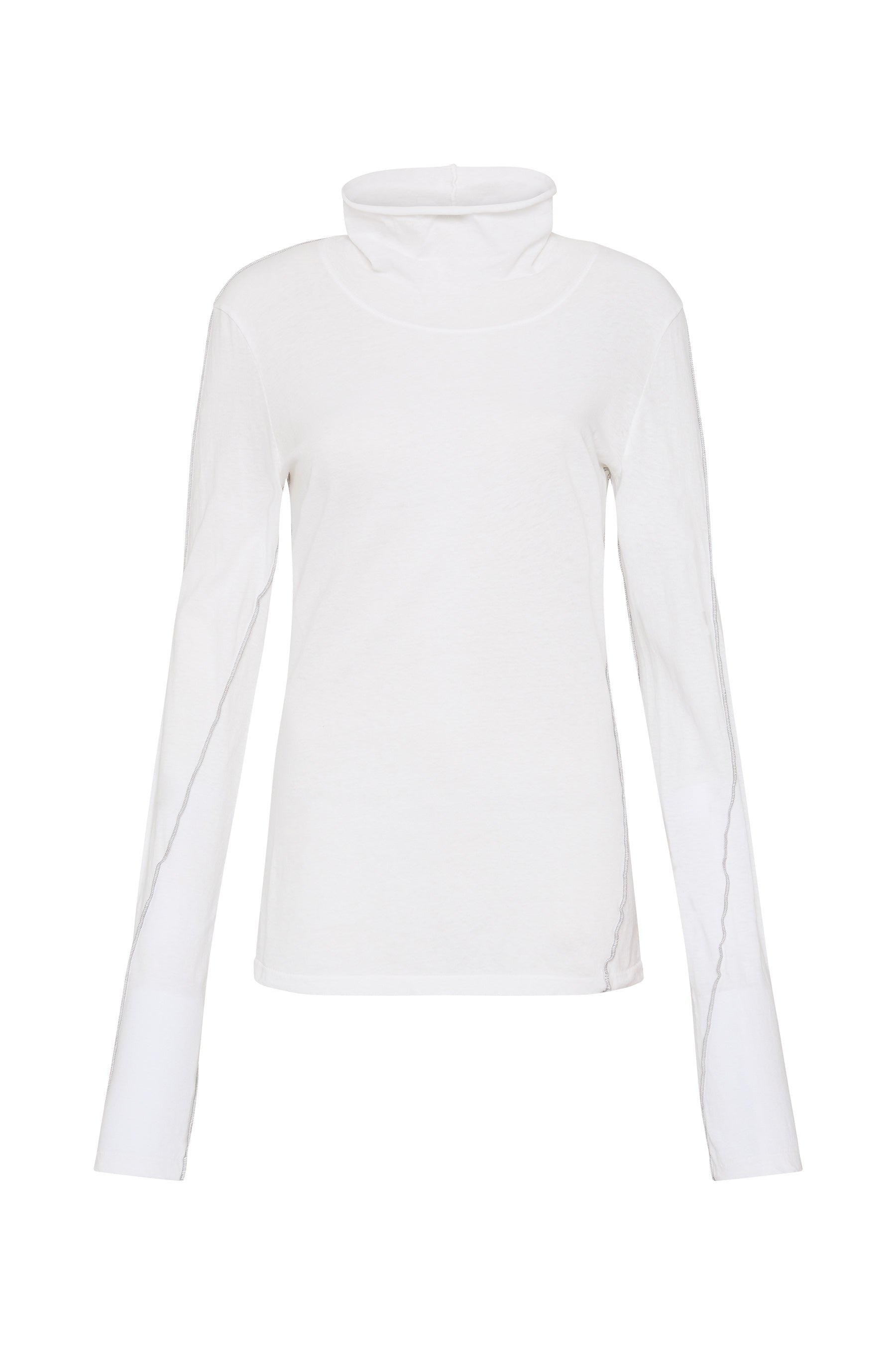 raw funnel neck long sleeve t.shirt