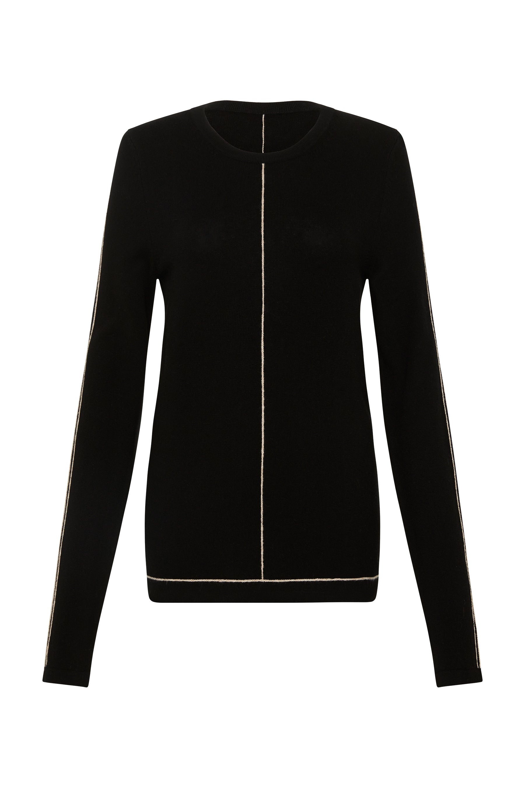 contrast detail layering knit