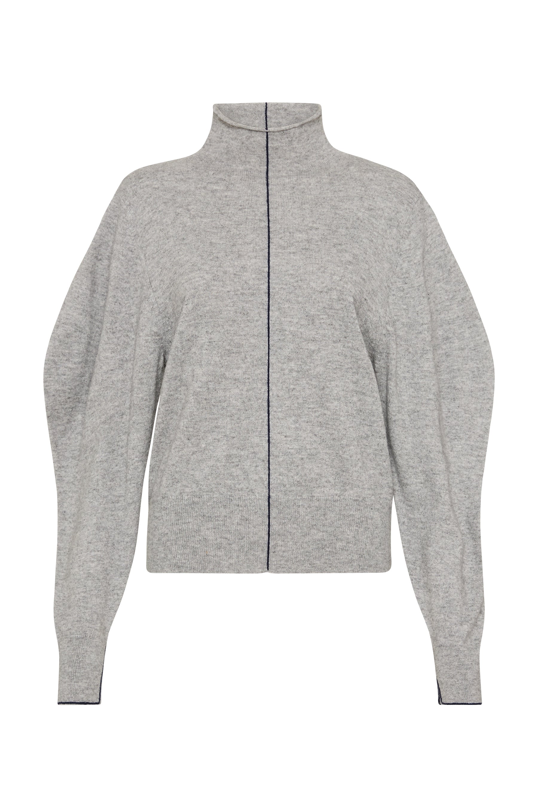 contrast detail engineered knit