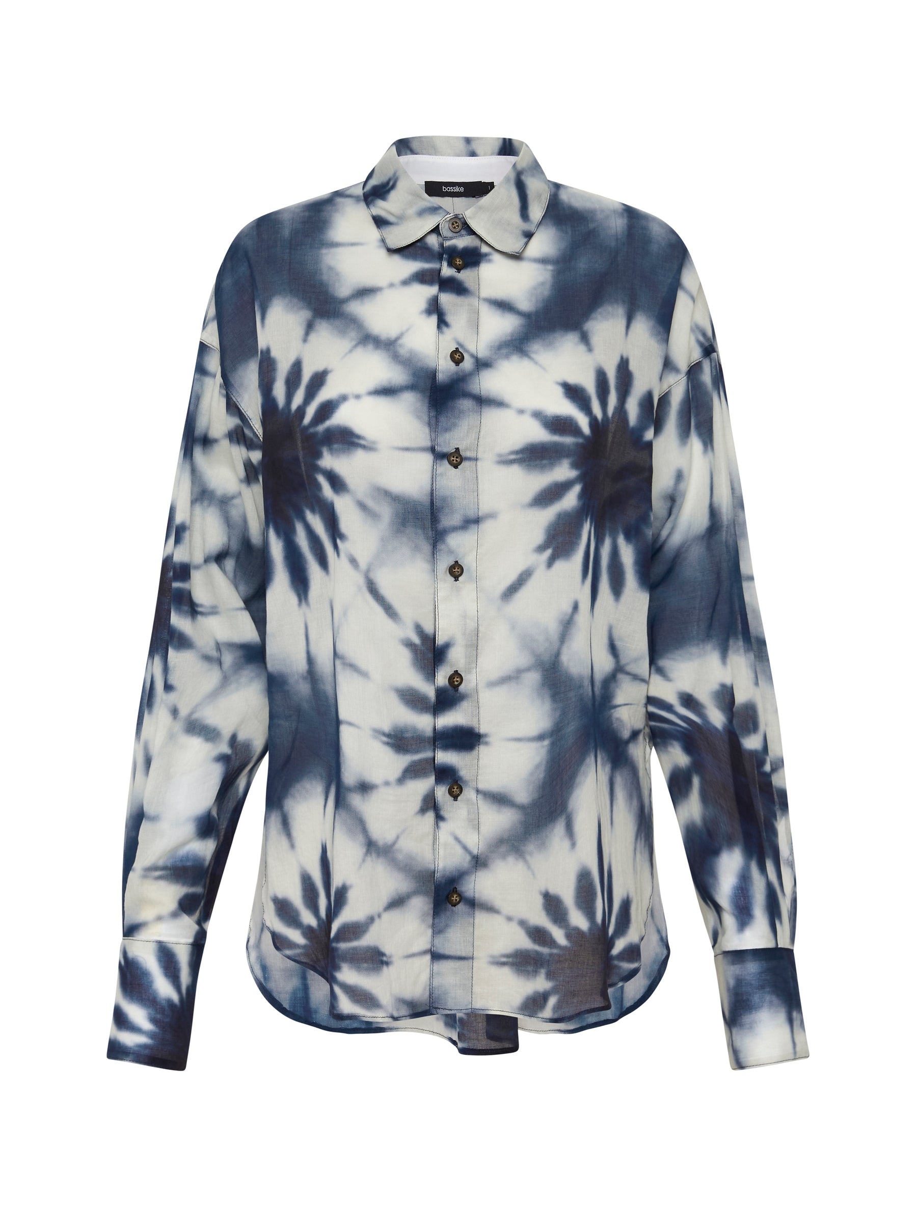 printed voile oversized shirt