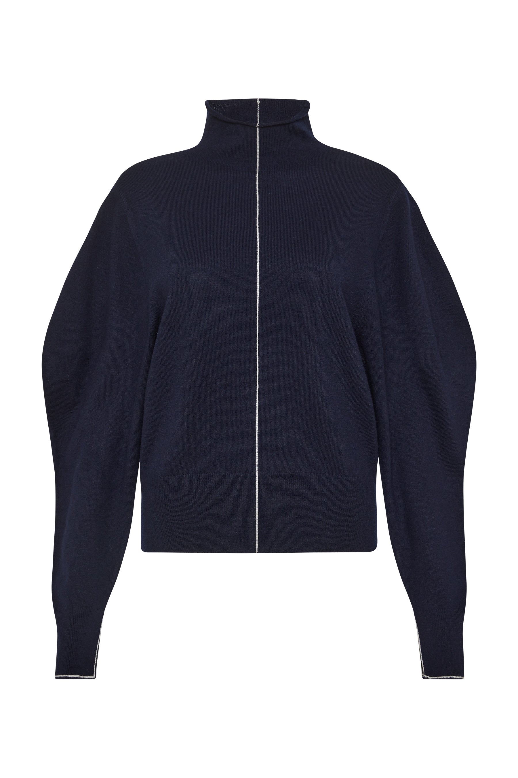 contrast detail engineered knit