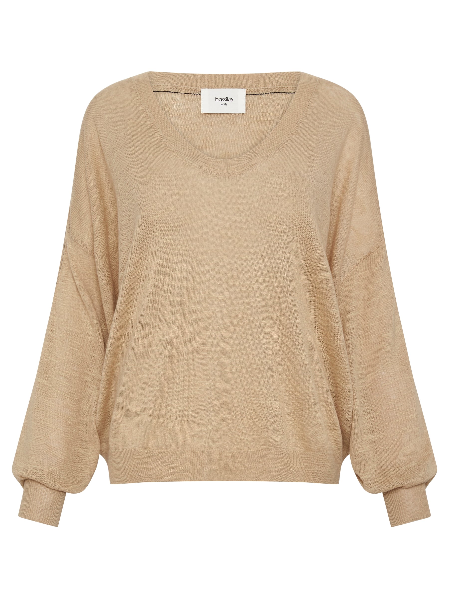 fine contrast stitch v neck