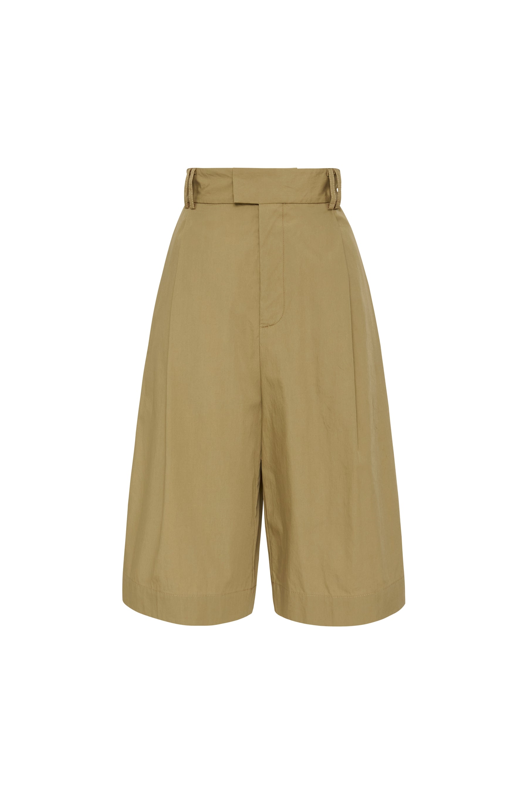 pleated poplin short