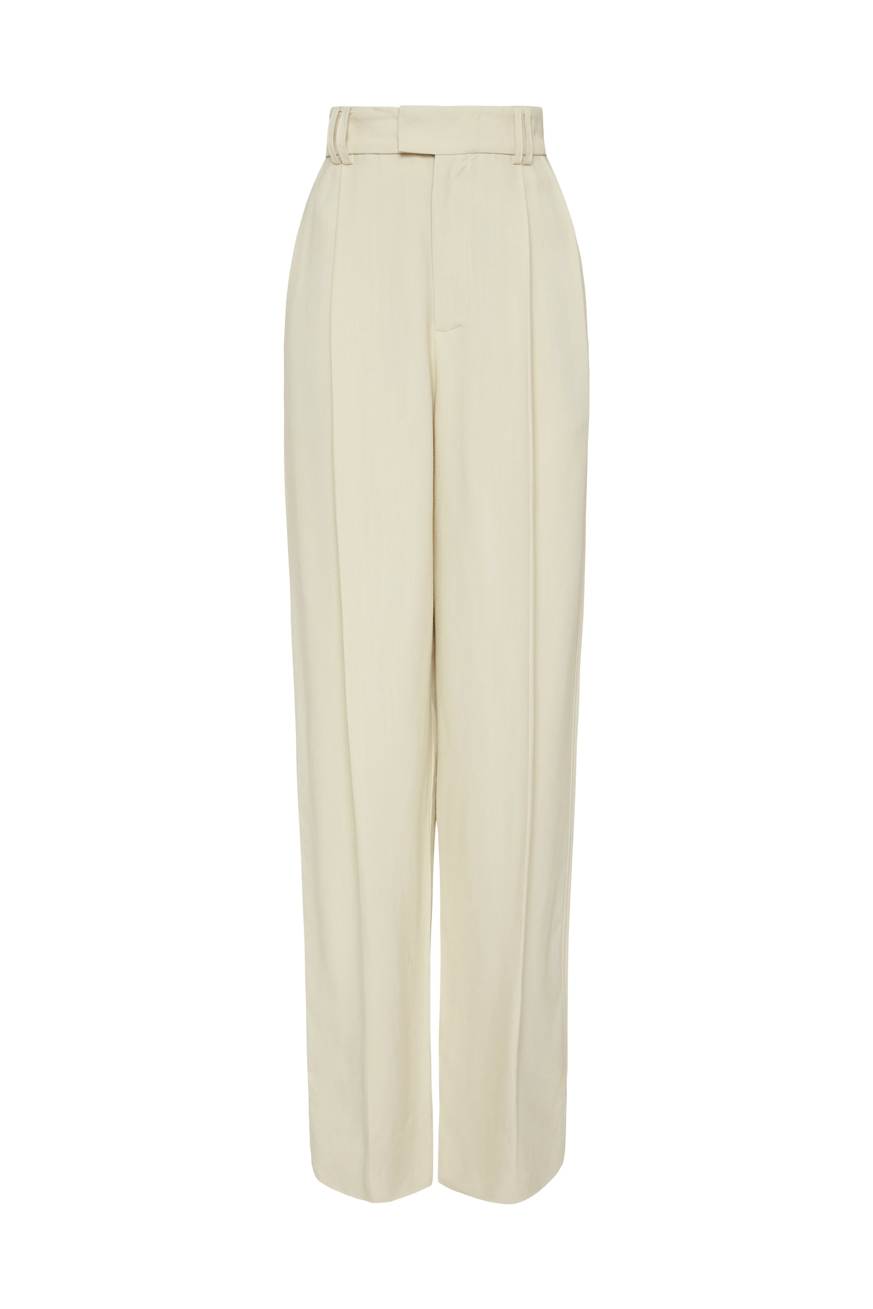 pleated straight leg pant