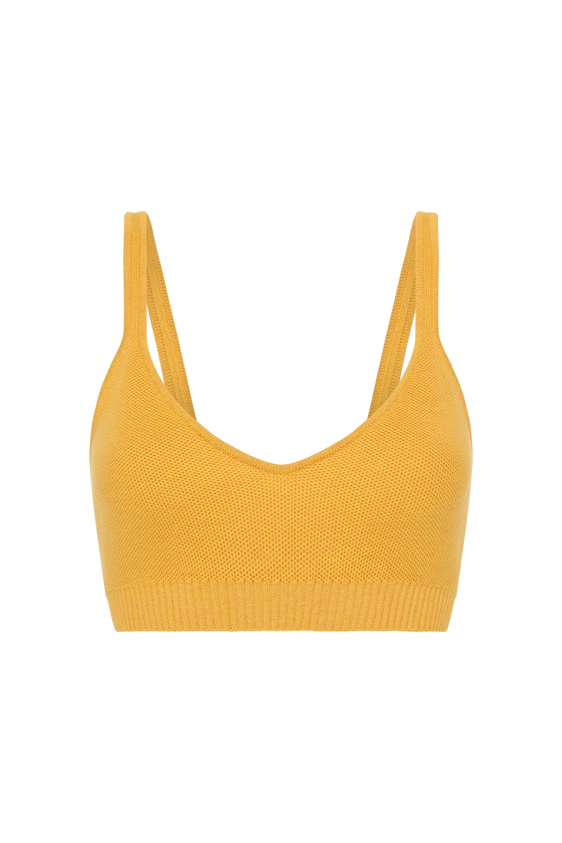 pique knitted bralette