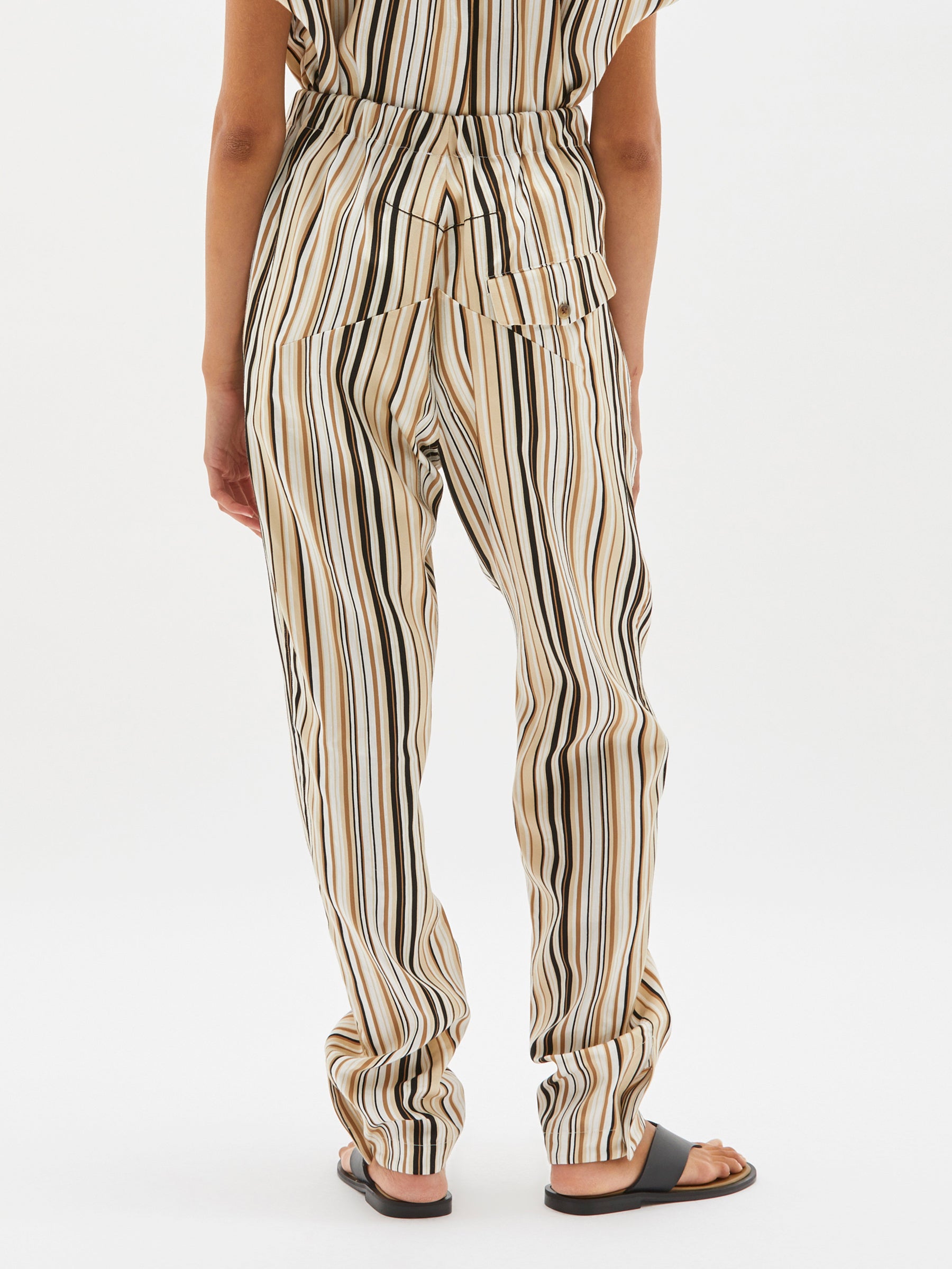 stripe gusset detail pant