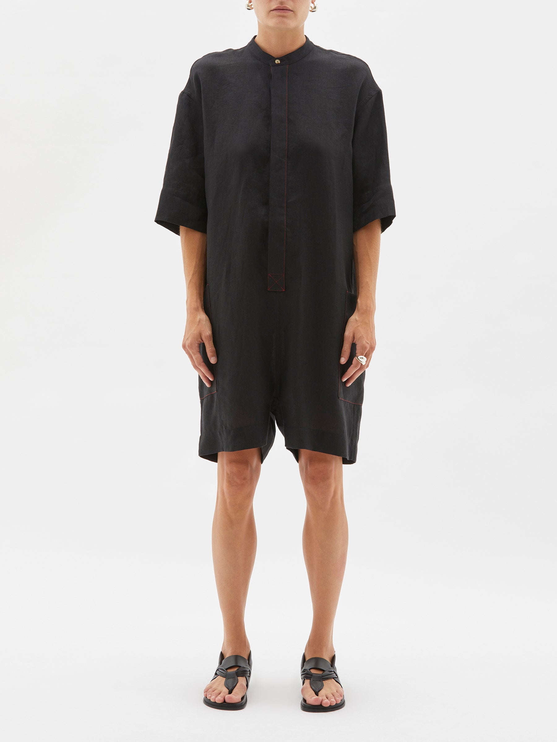 linen beach playsuit