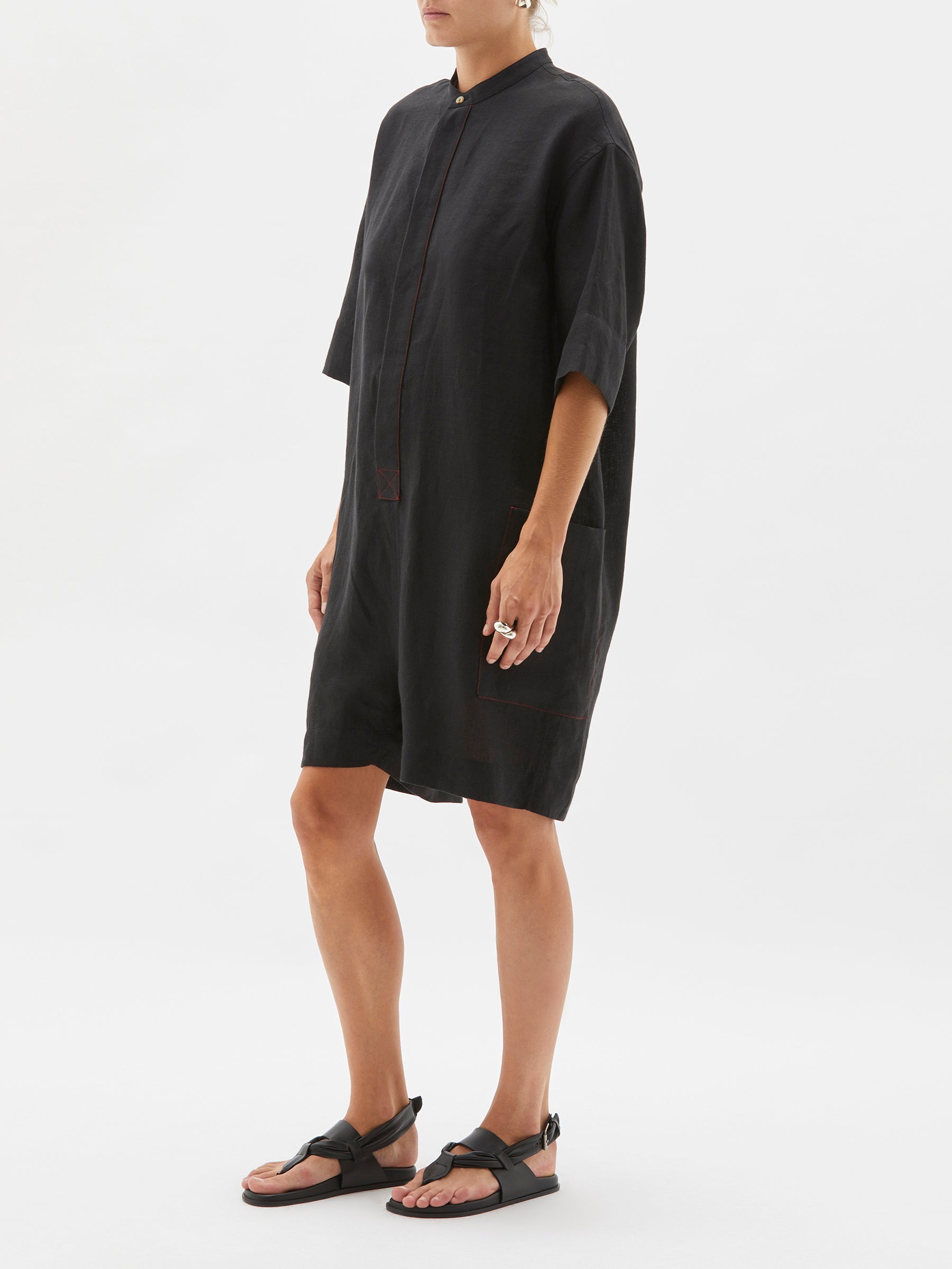linen beach playsuit