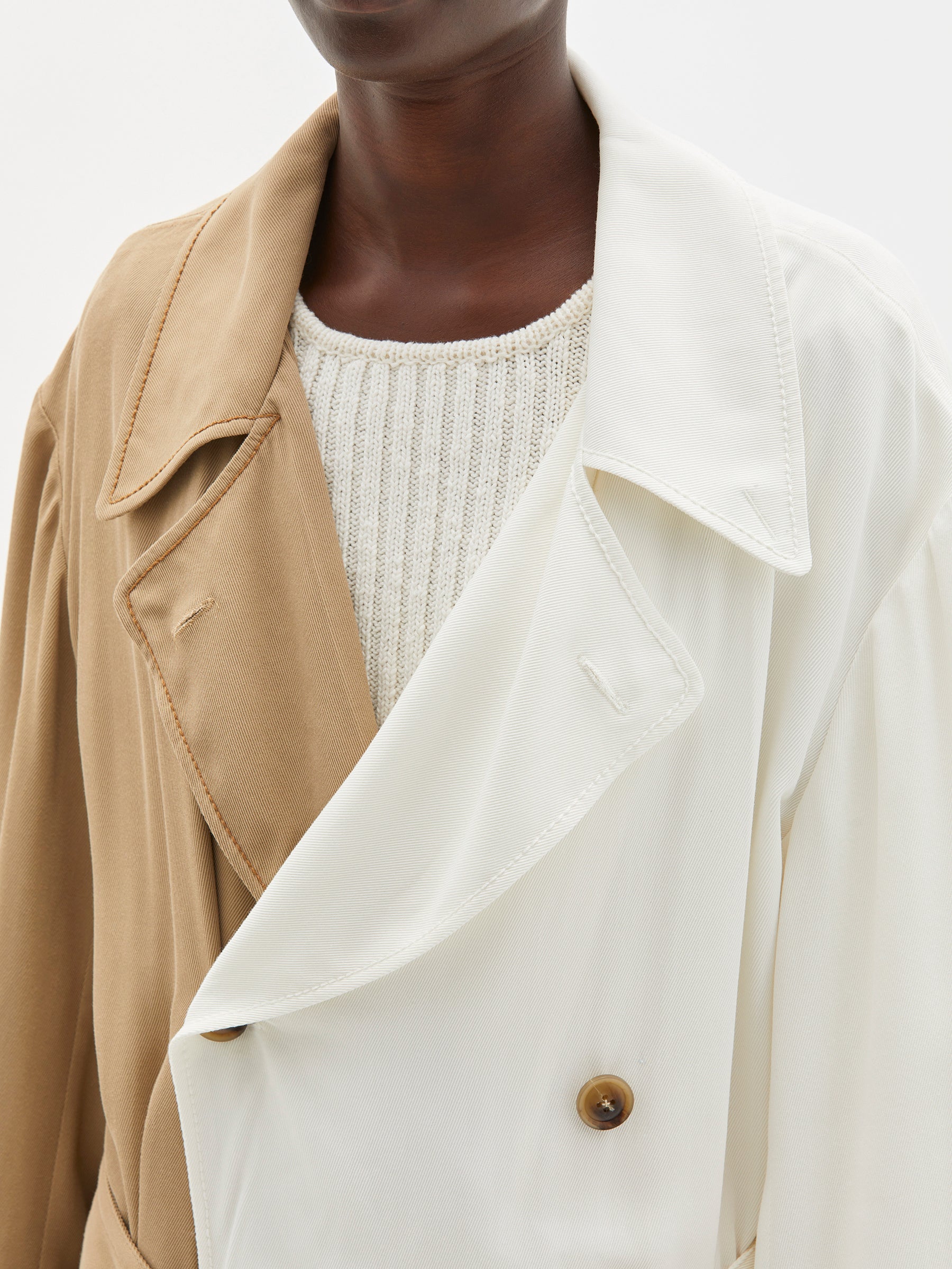 twill traditional trench