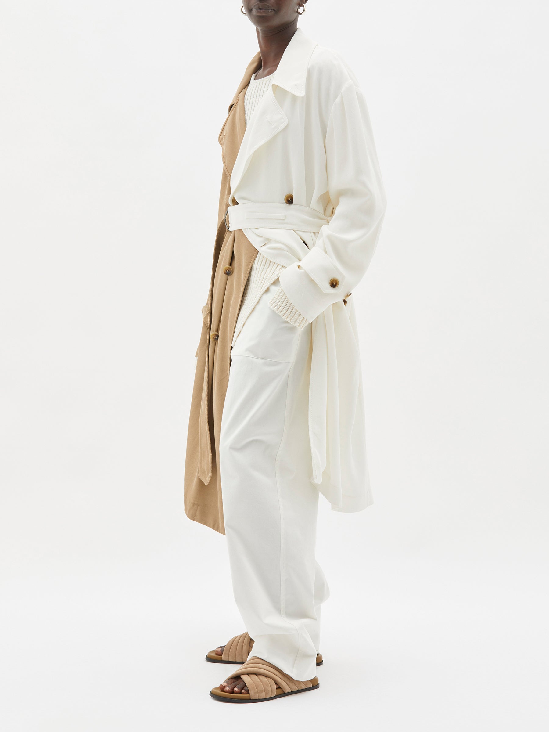 twill traditional trench