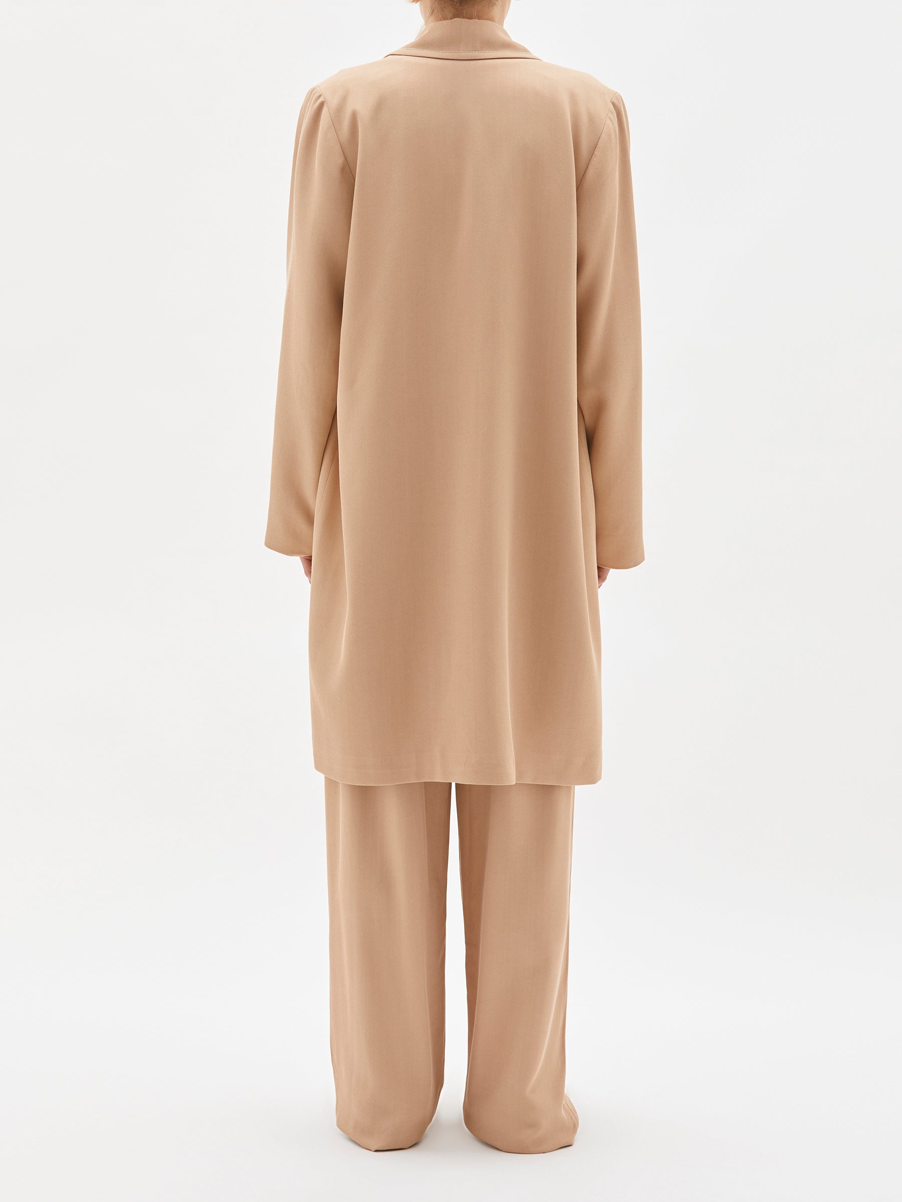 viscose twill travel trench