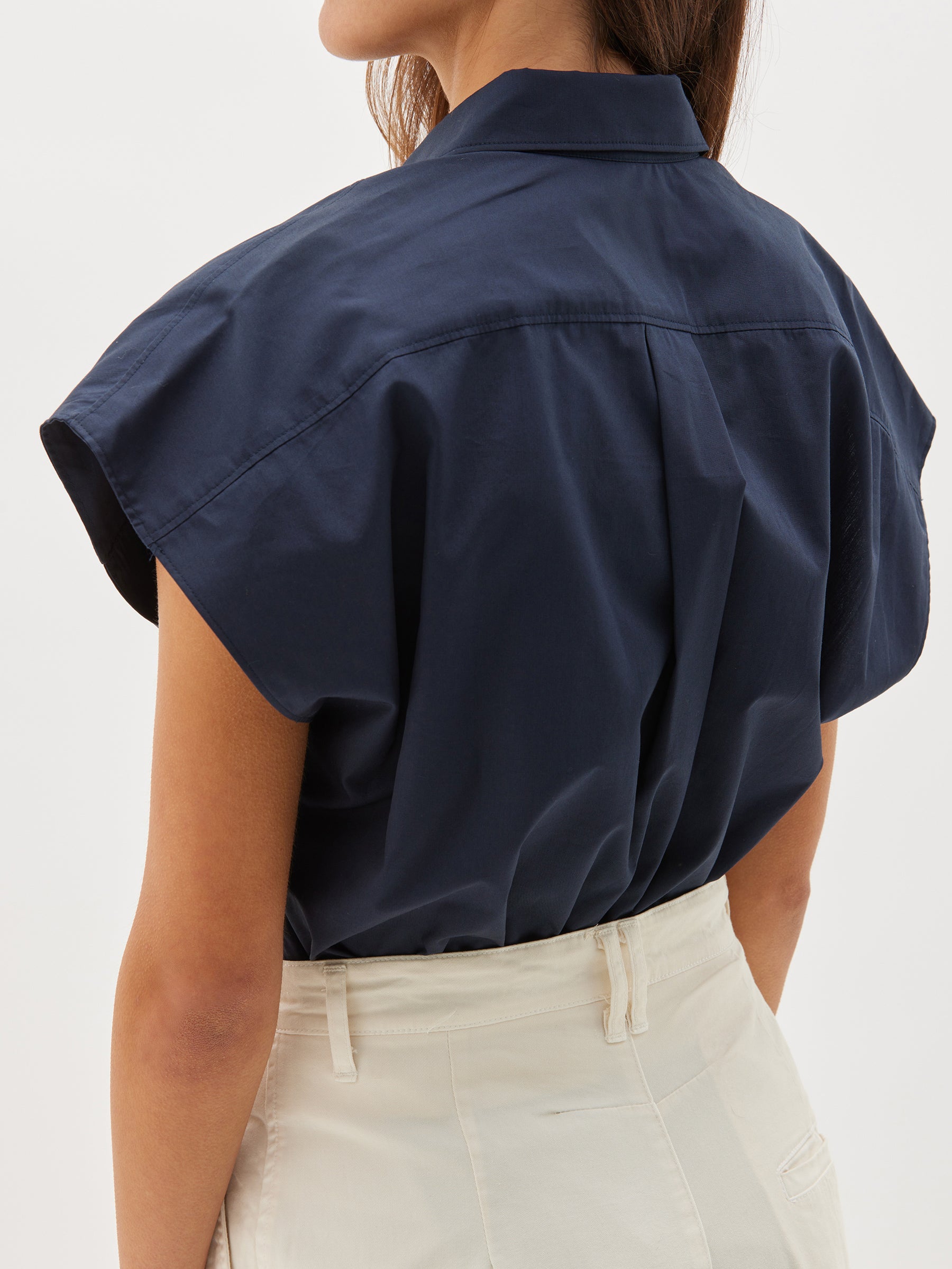 cotton yoke detail shirt