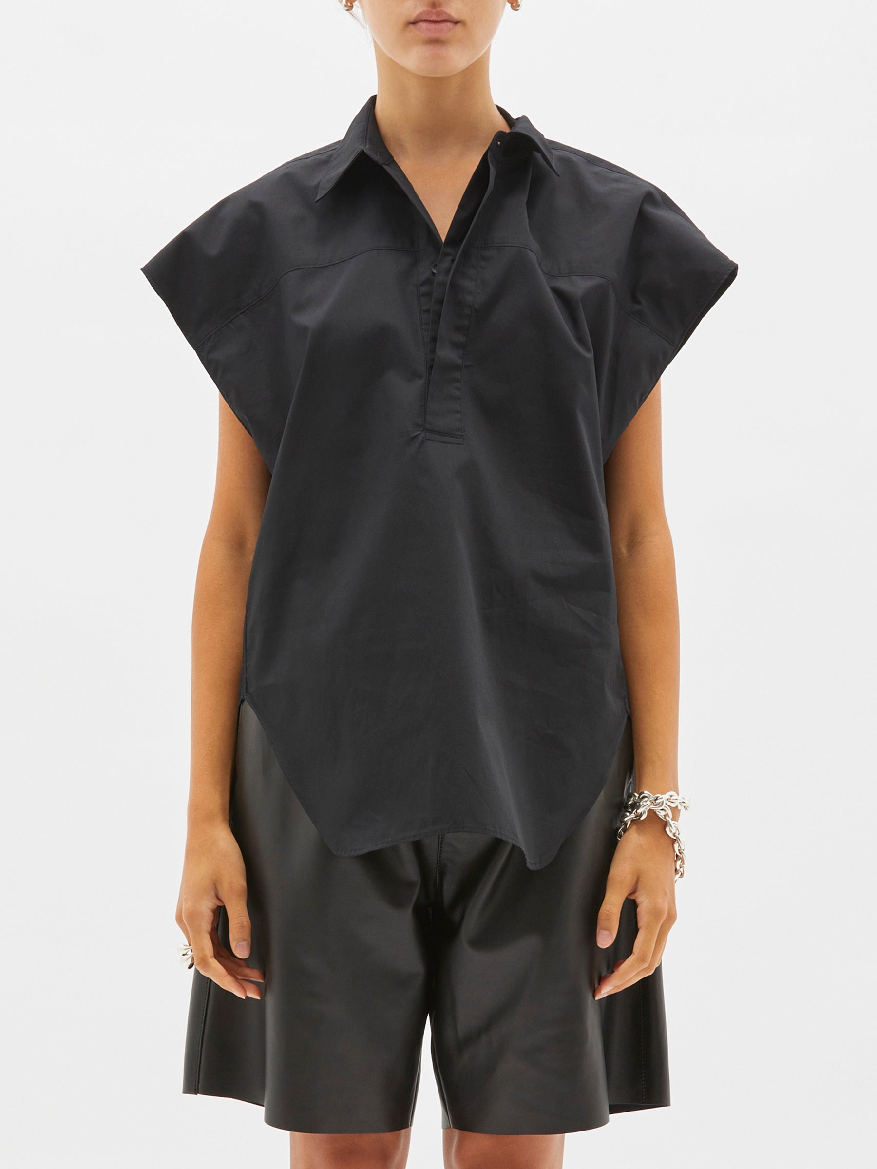 cotton yoke detail shirt