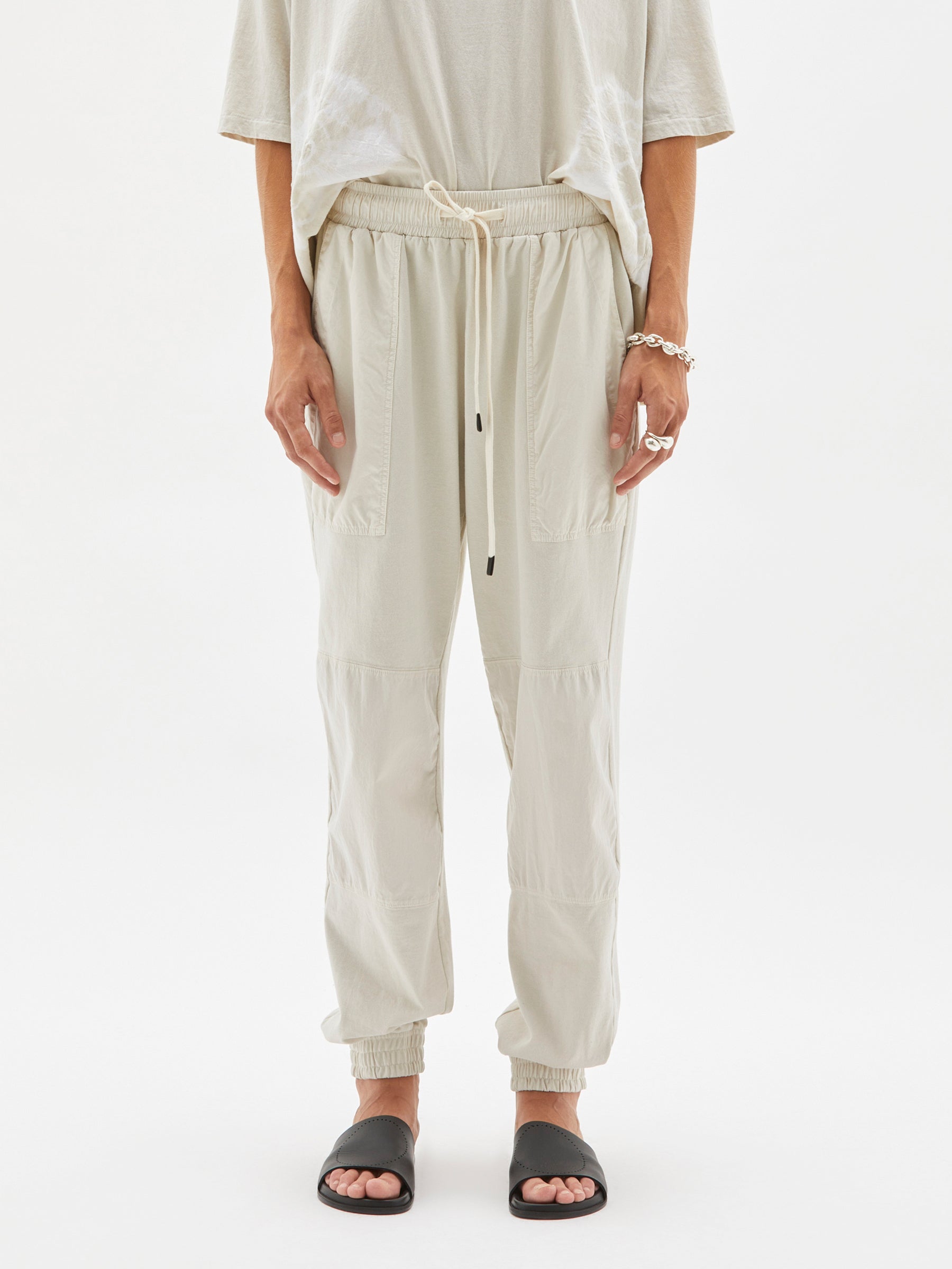 contrast panelled track pant