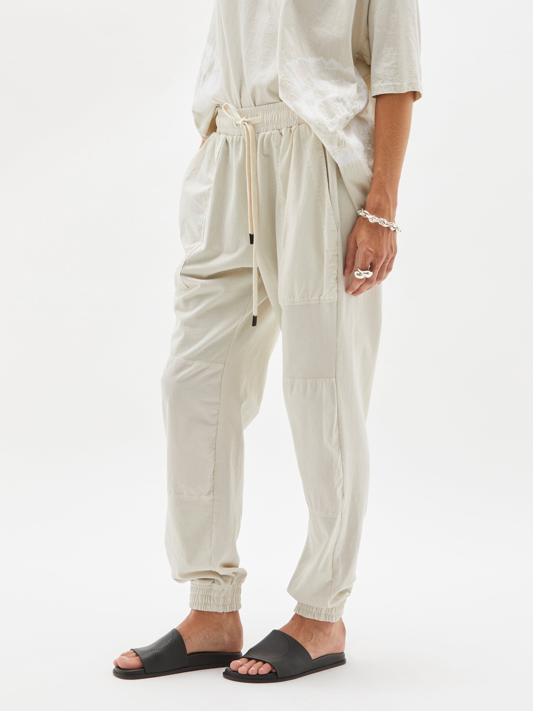 contrast panelled track pant