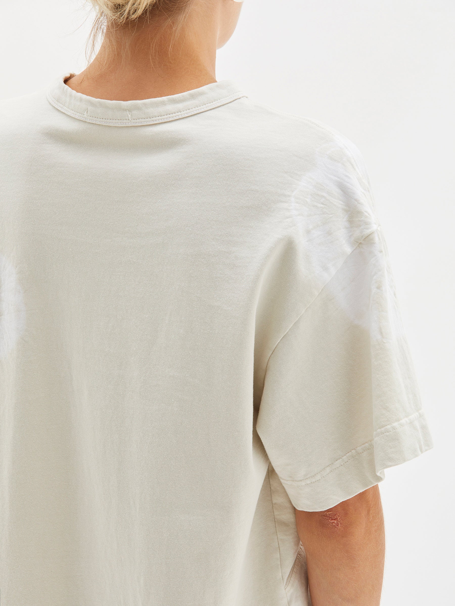 karamatsu contrast double jersey dress