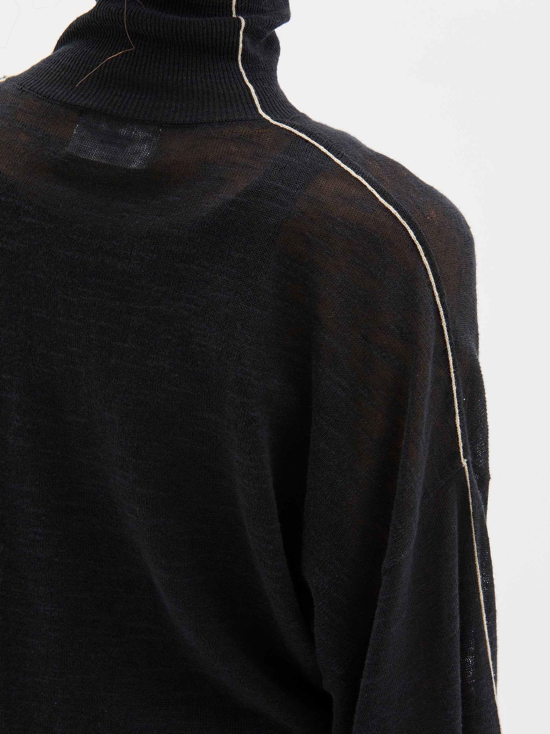 cotton linen turtleneck knit