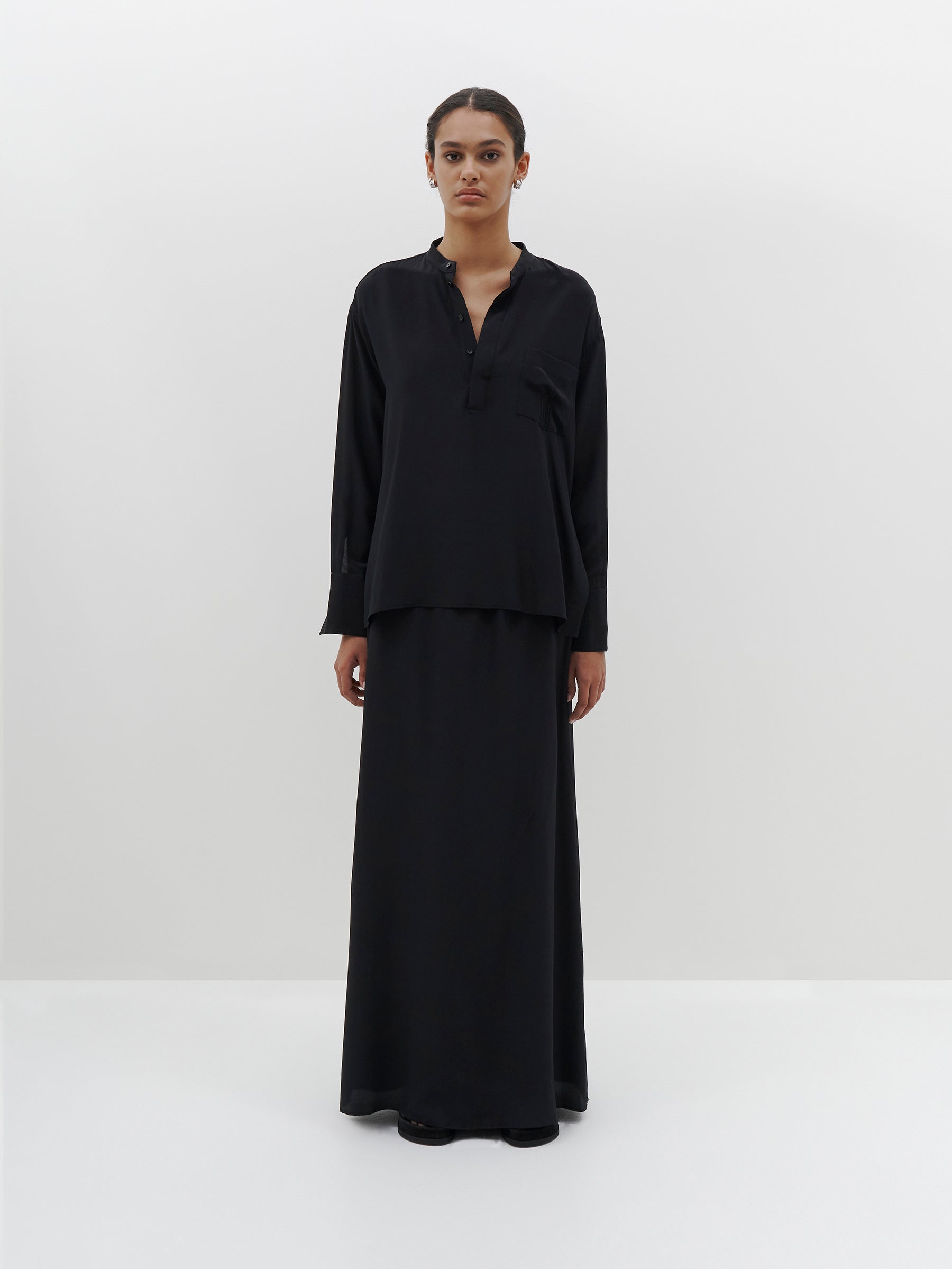 silk slip skirt