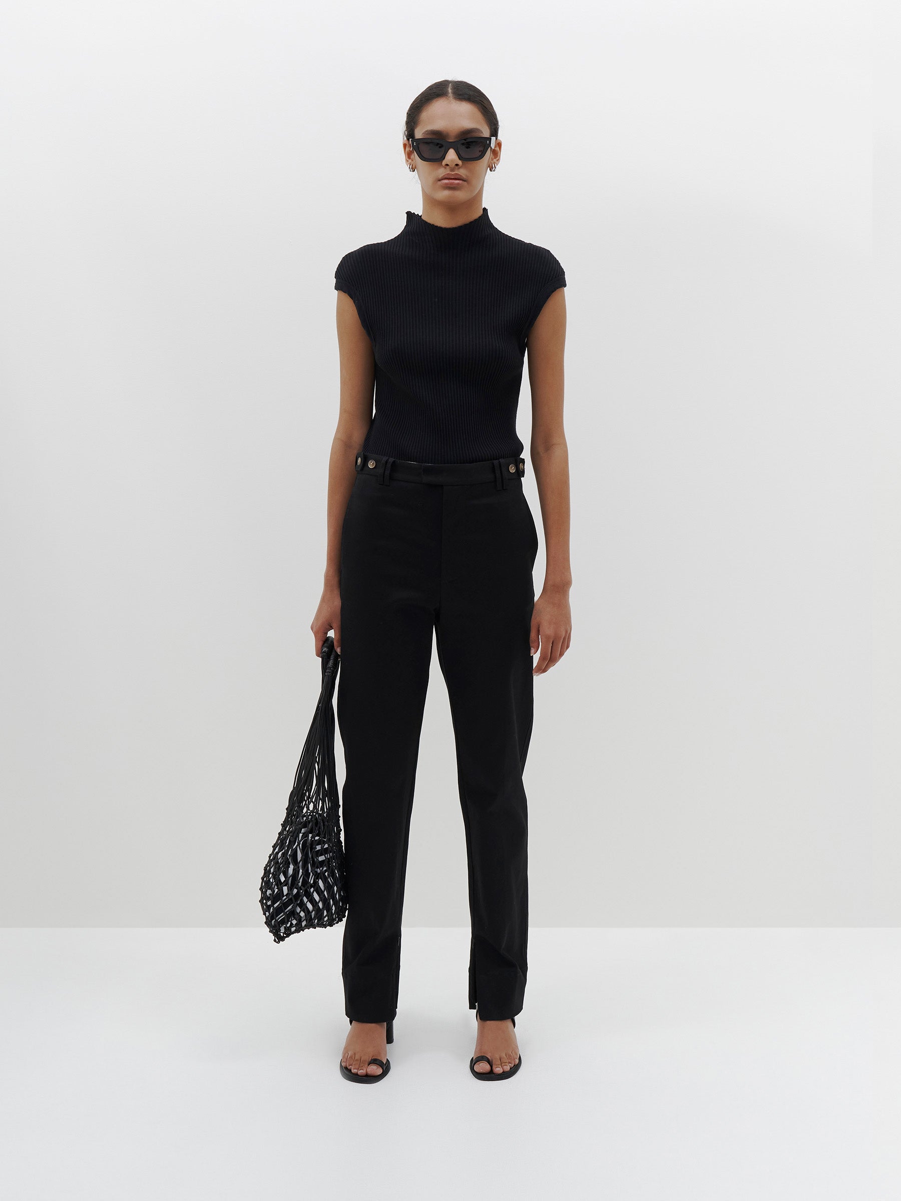 straight leg tapered pant