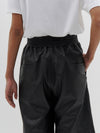 athletic detail leather short