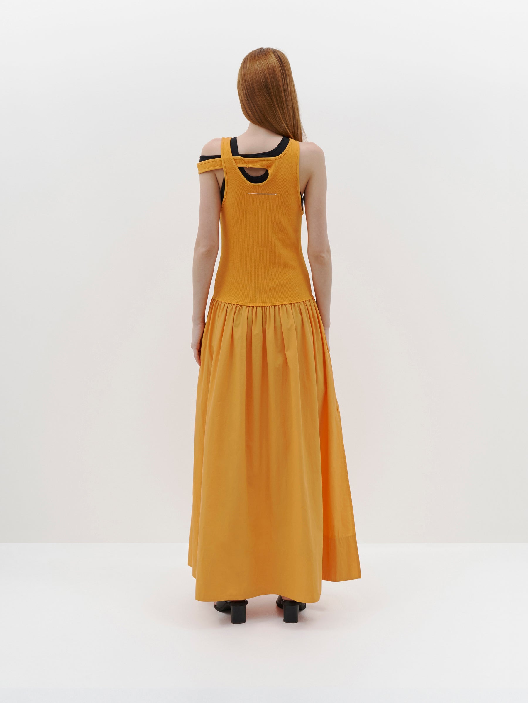 crossover contrast tank dress