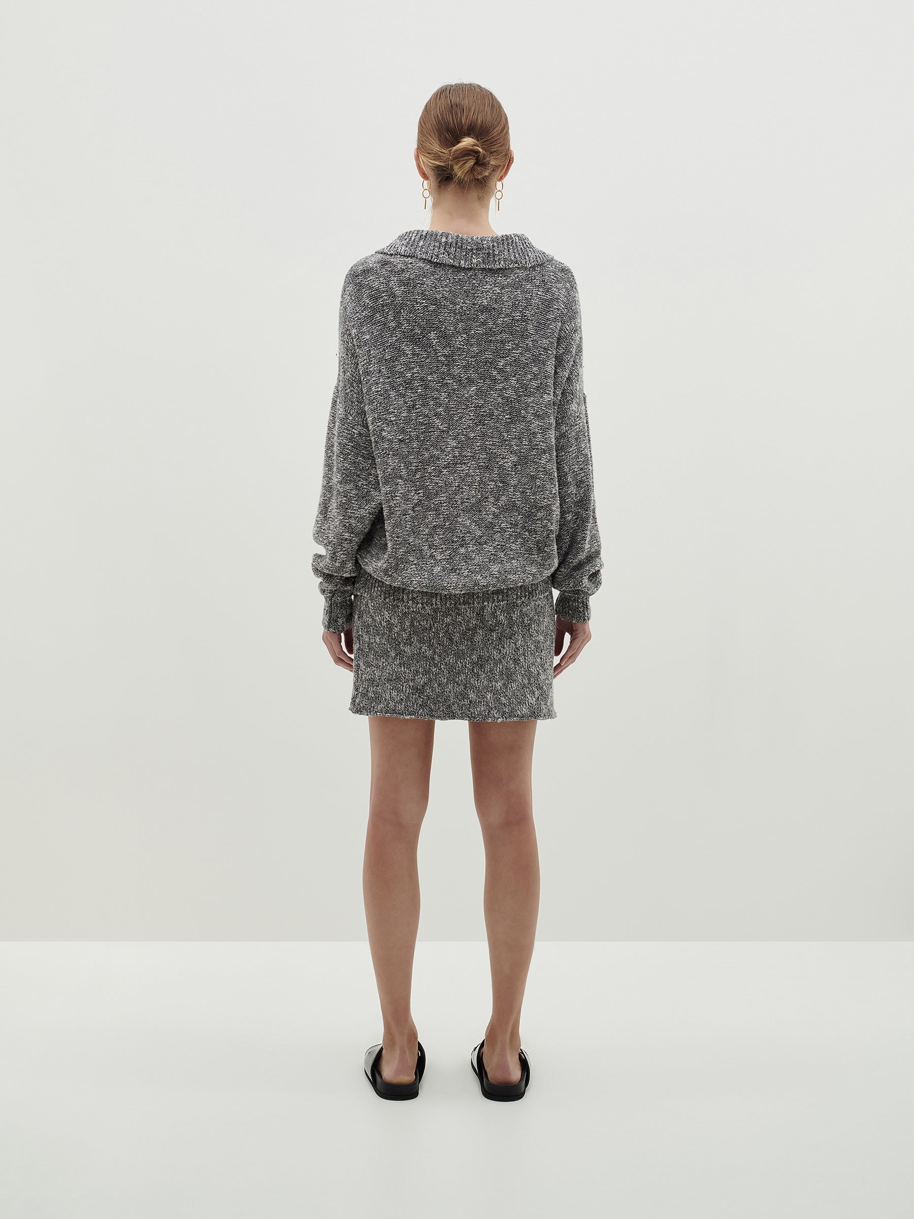 textured knit skirt