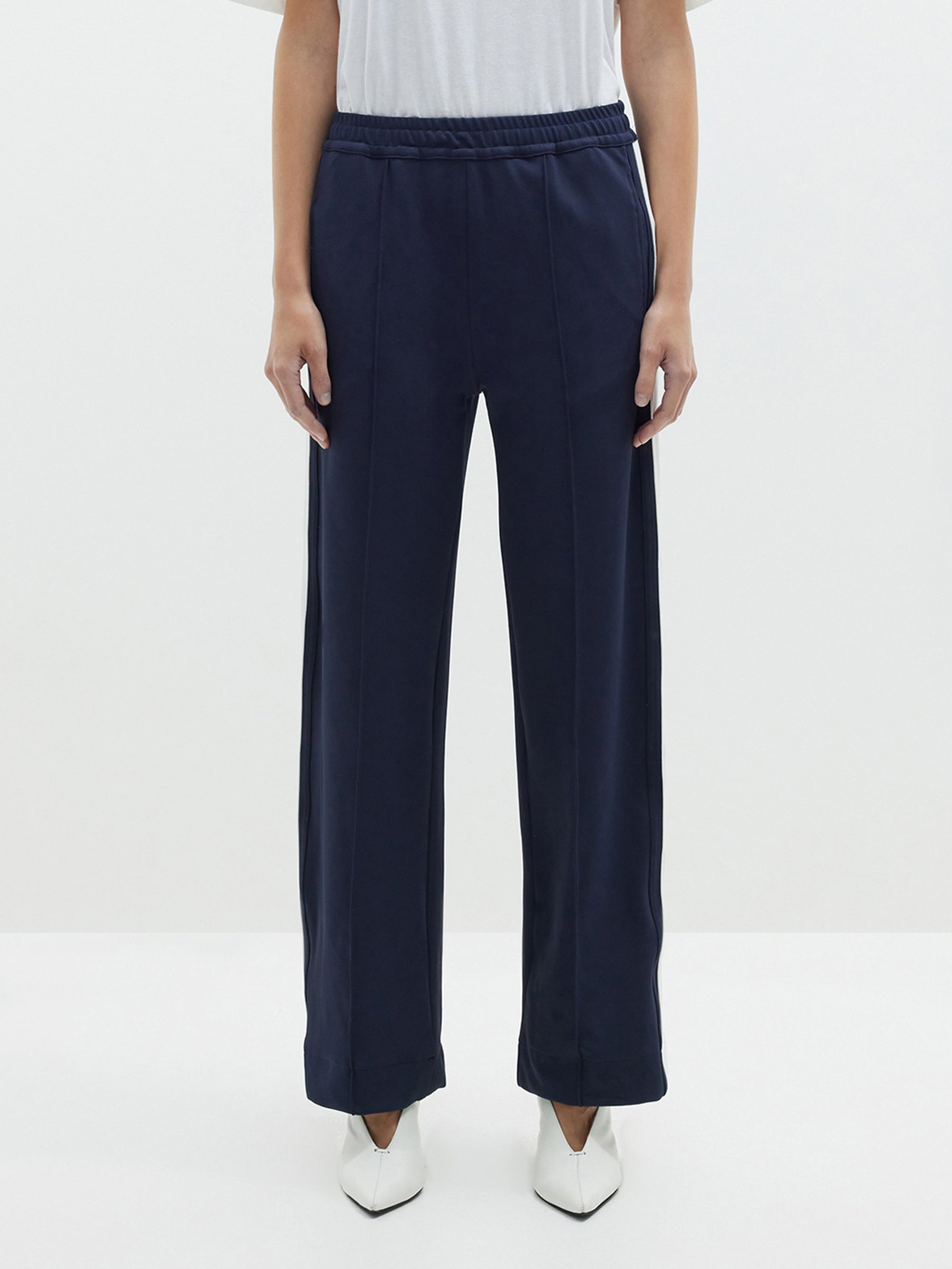twill stripe detail pant