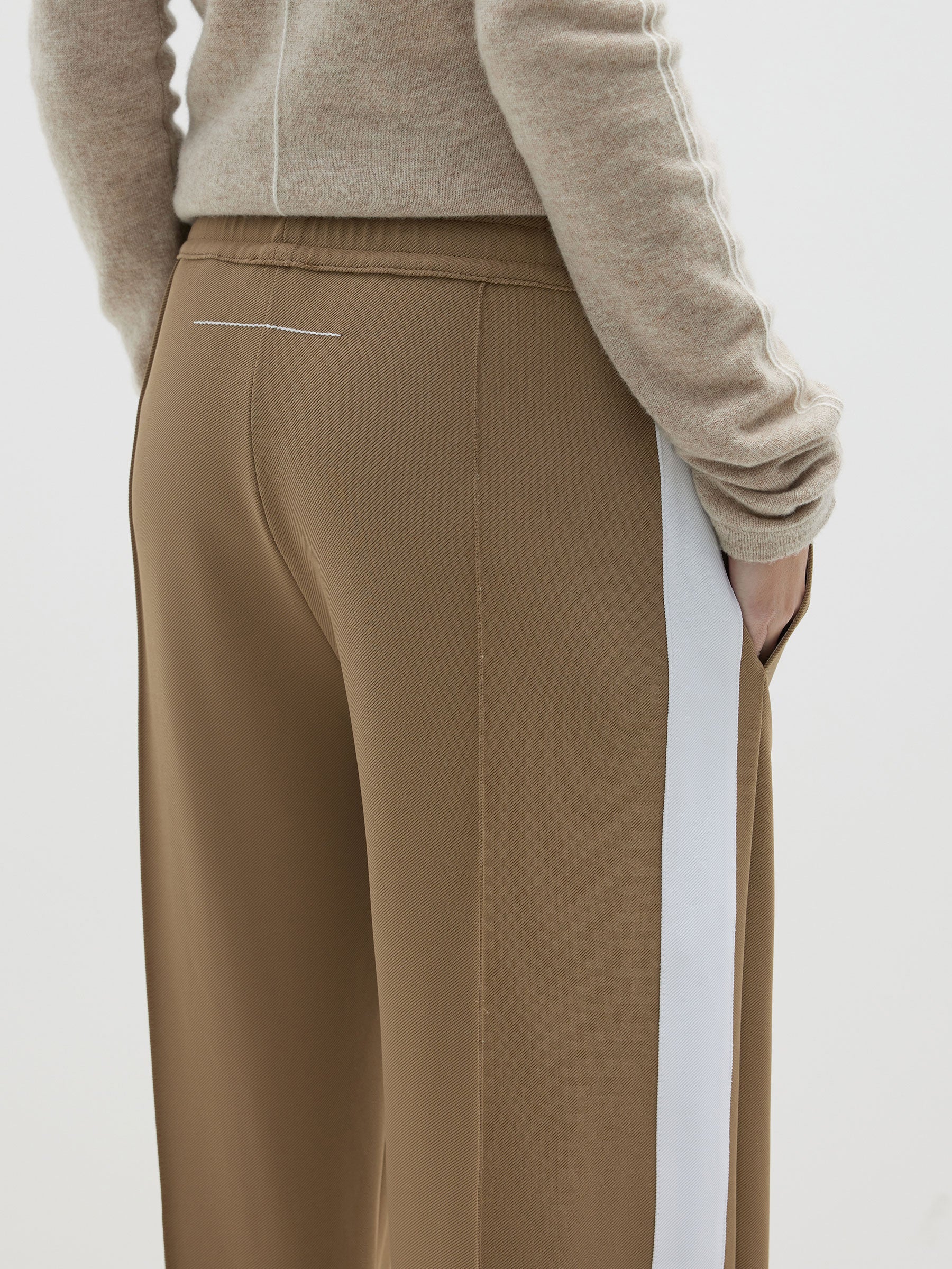 twill stripe detail pant