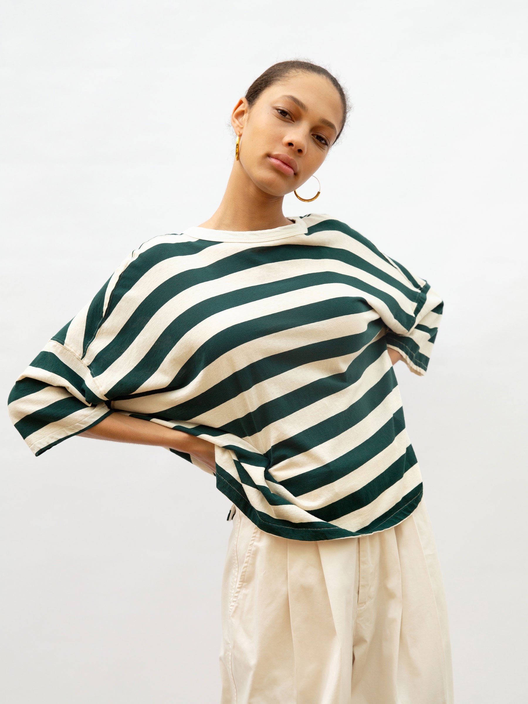 stripe slouch heritage t.shirt