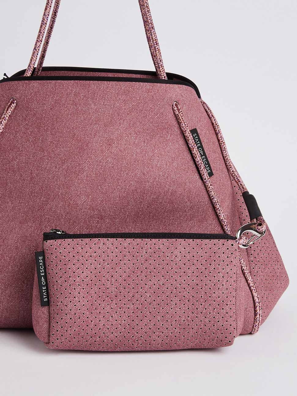 bassike state of escape guise denim in washed rose