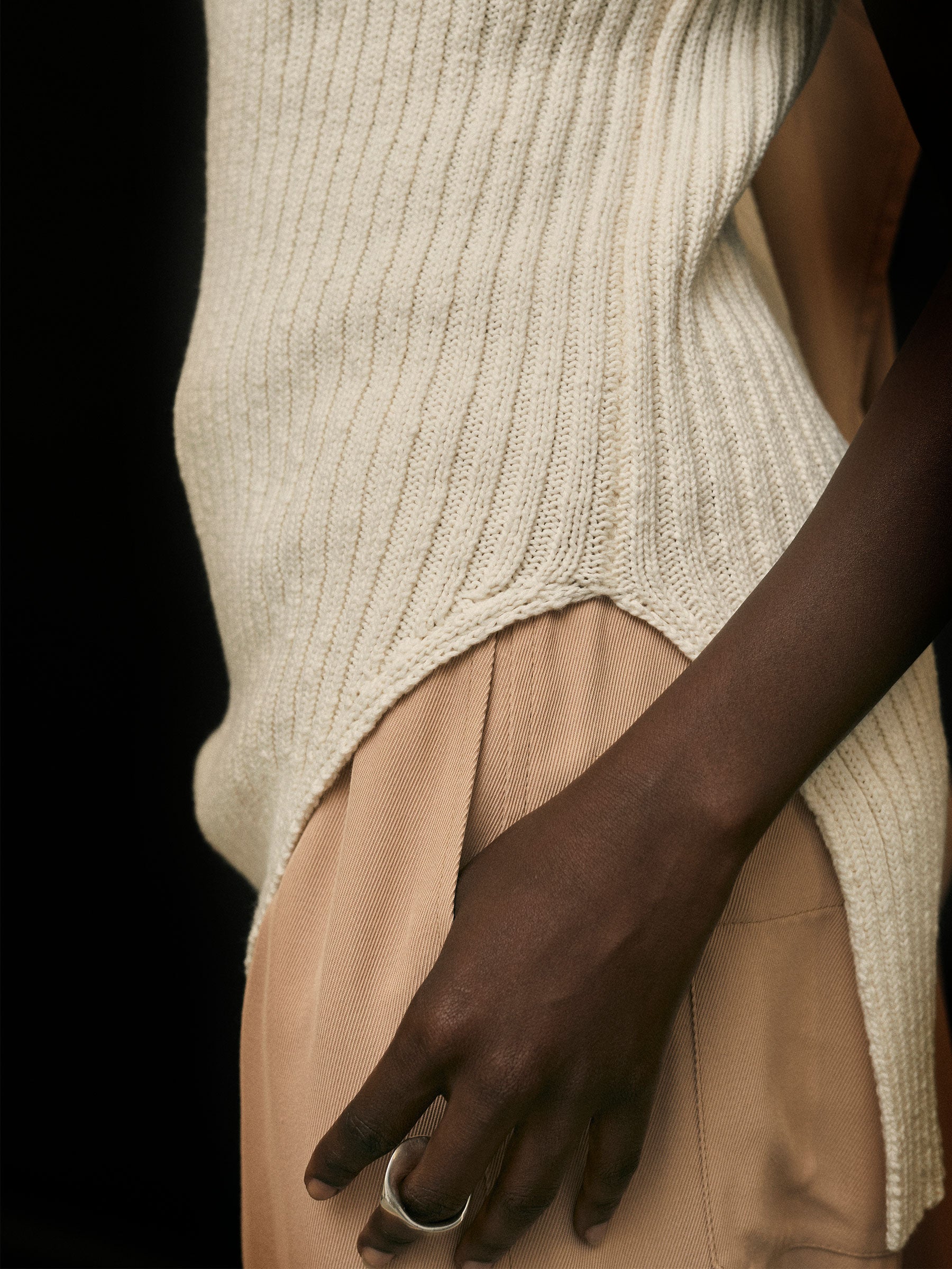 cotton linen short sleeve knit