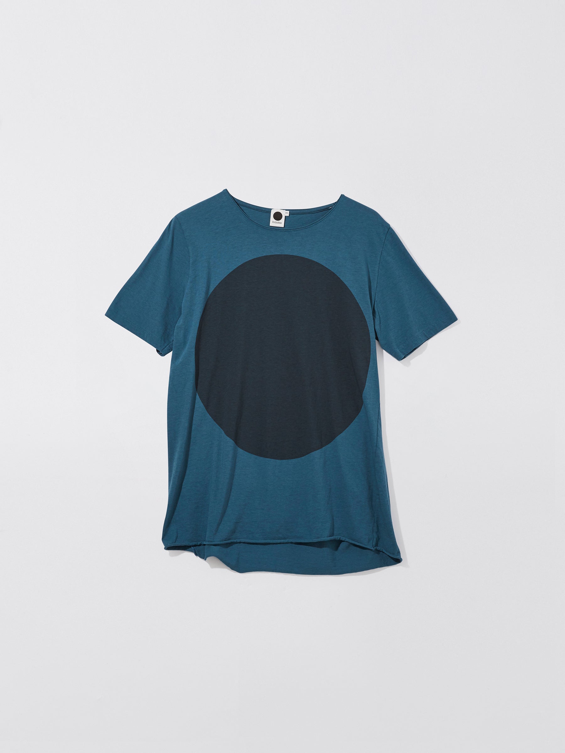 bassike dot t.shirt in petrol w/ charcoal dot