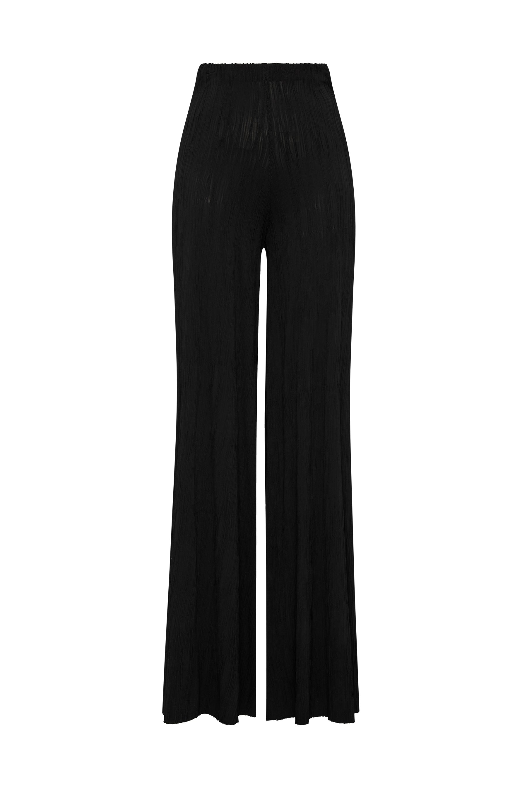 wide leg crinkle jersey pant