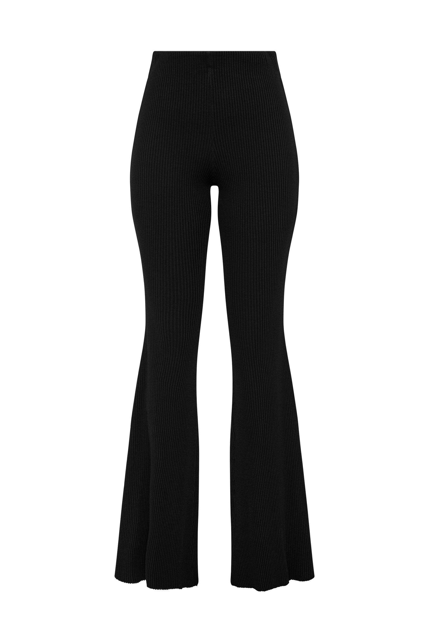 viscose rib flared tights