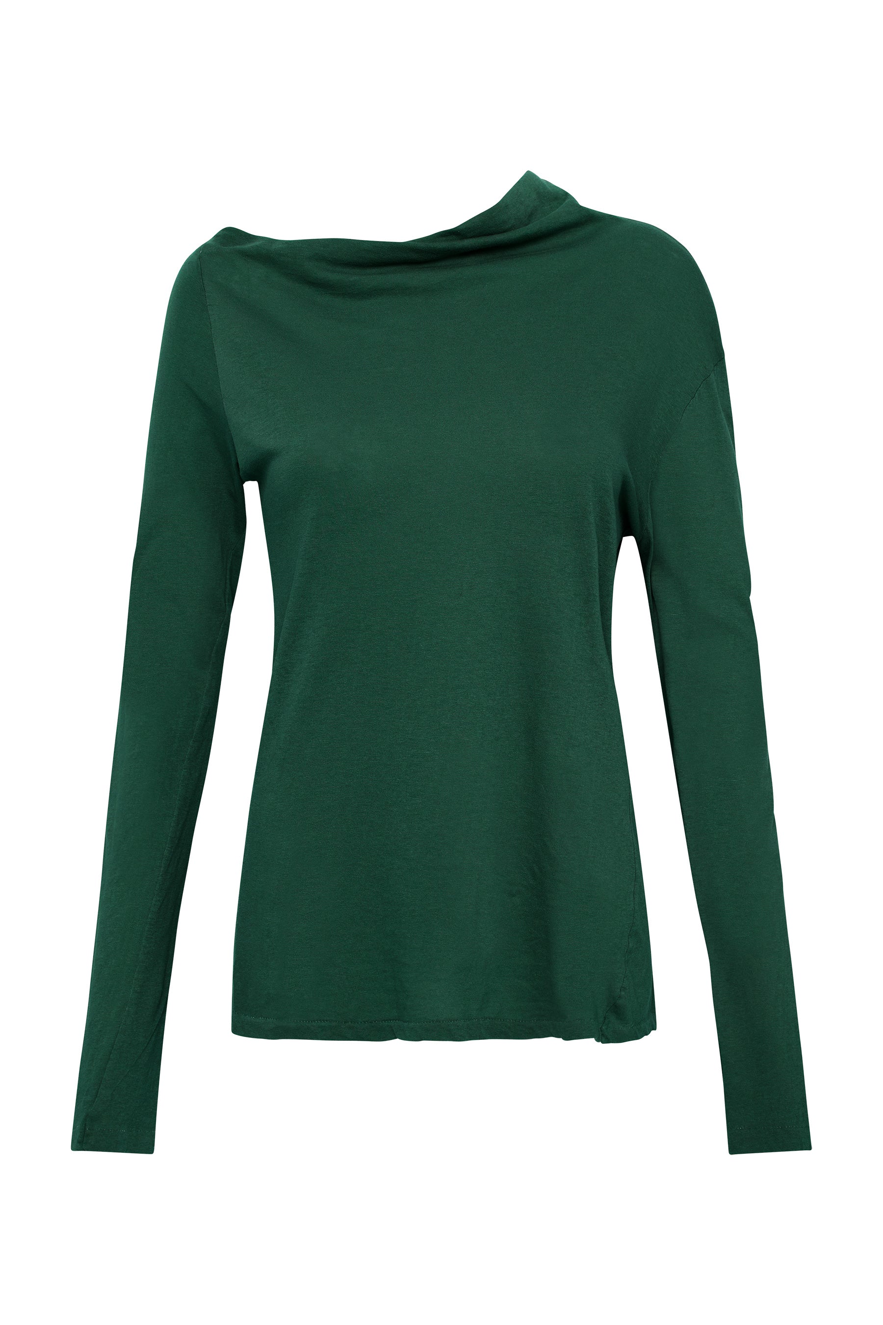 asymmetric neck long sleeve t.shirt