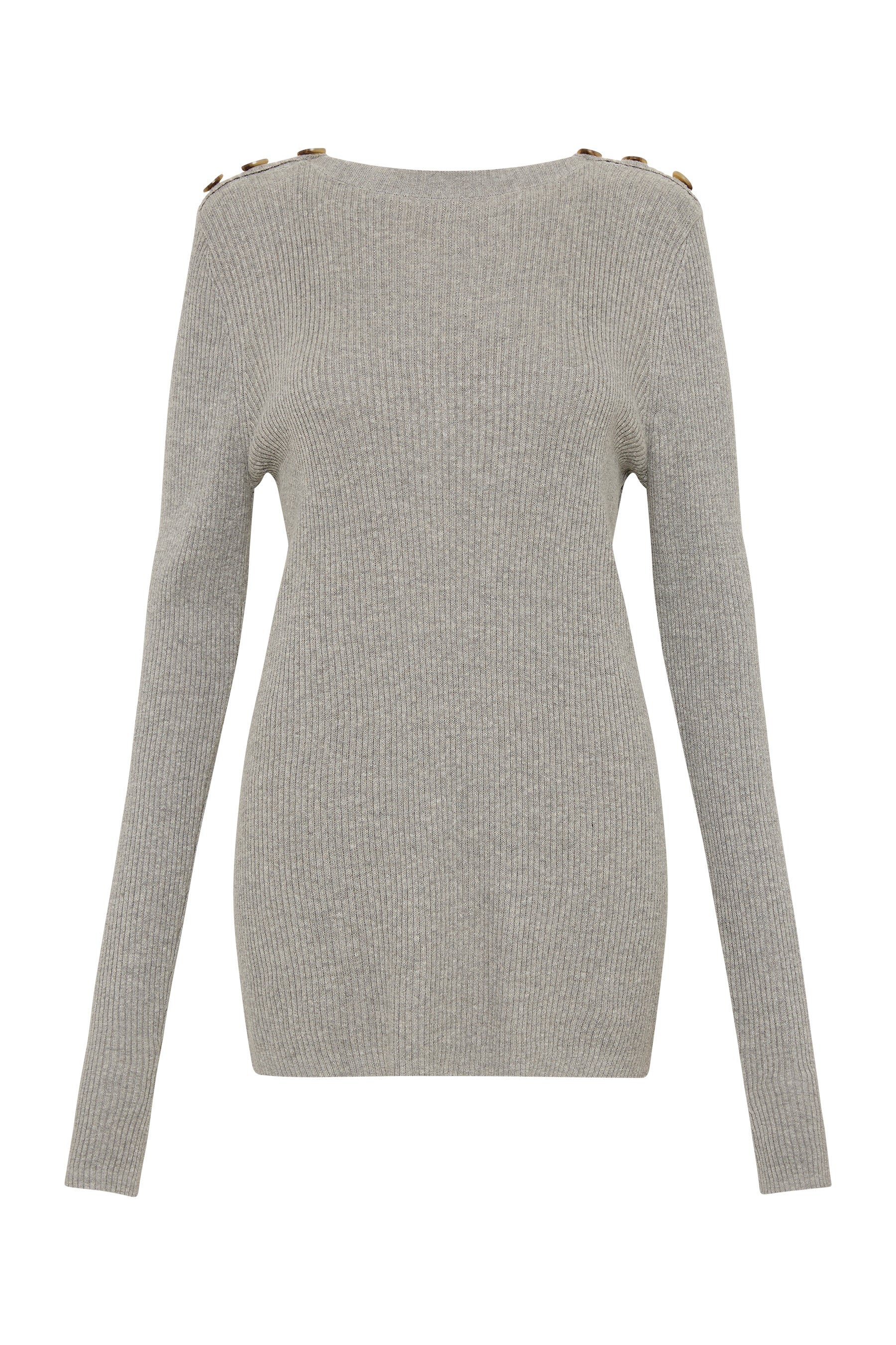 button detail layering knit