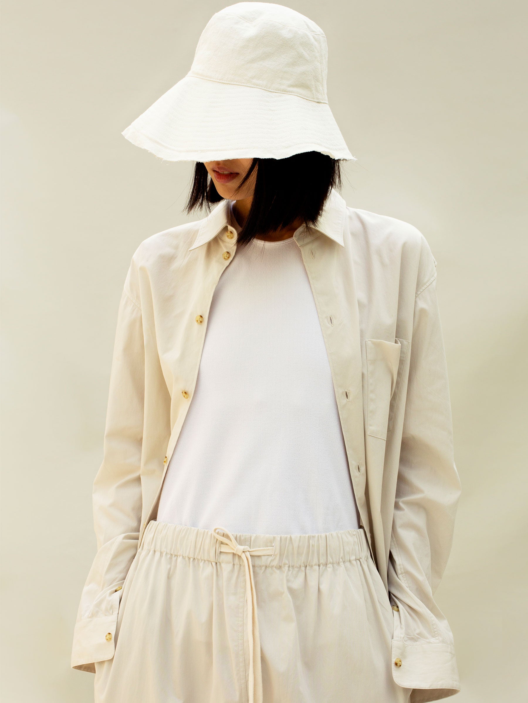 longerline cotton shirt