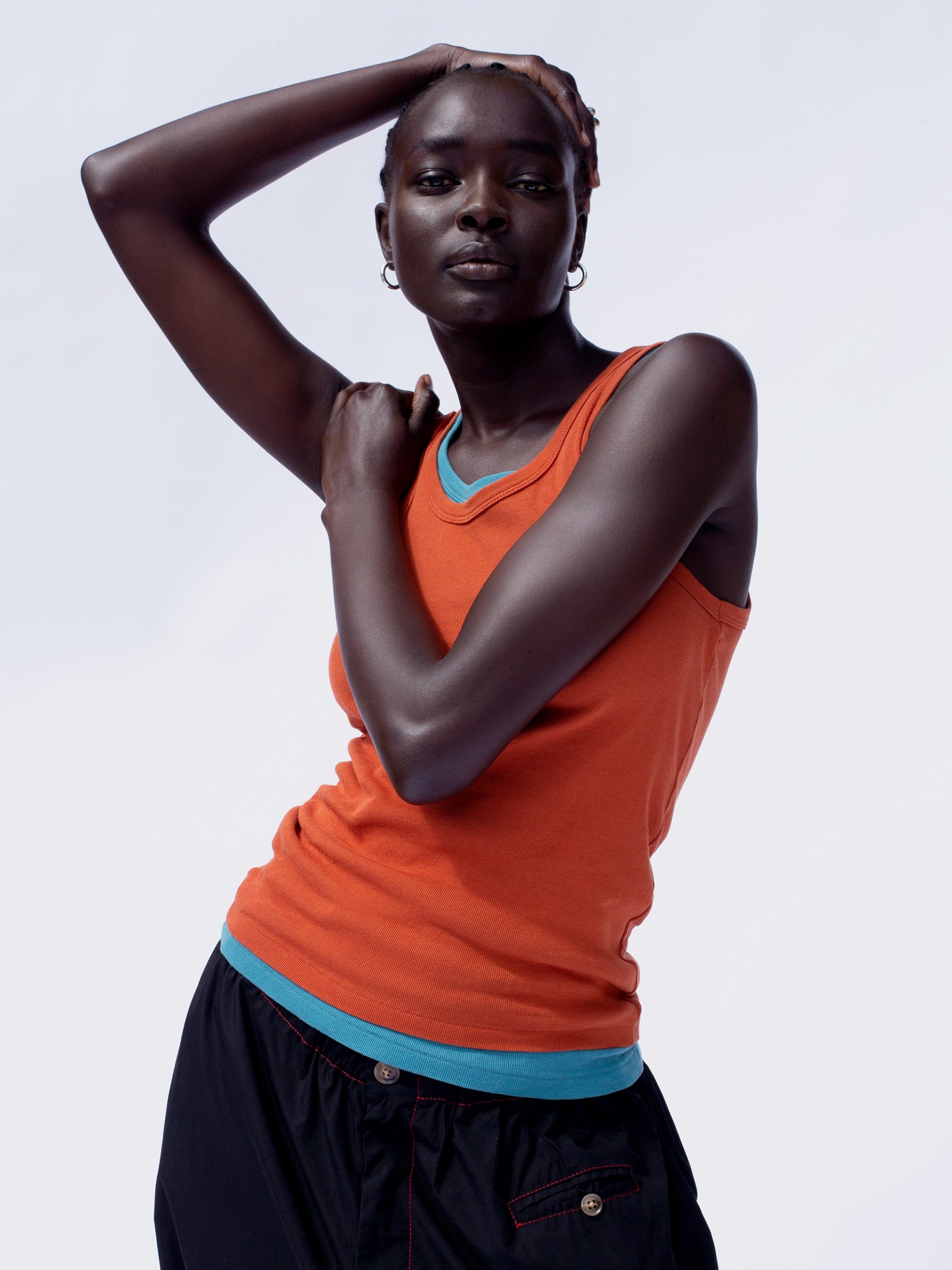 slim superfine rib tank