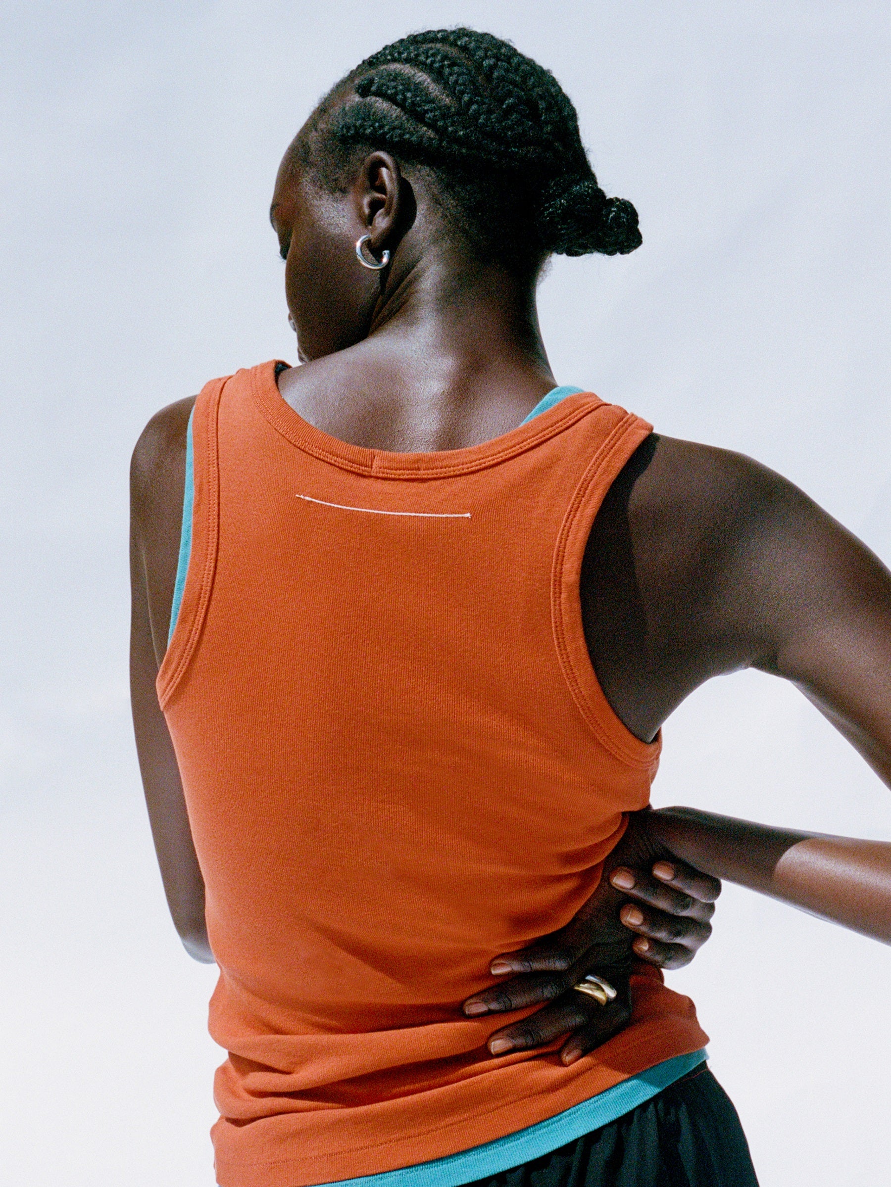 slim superfine rib tank