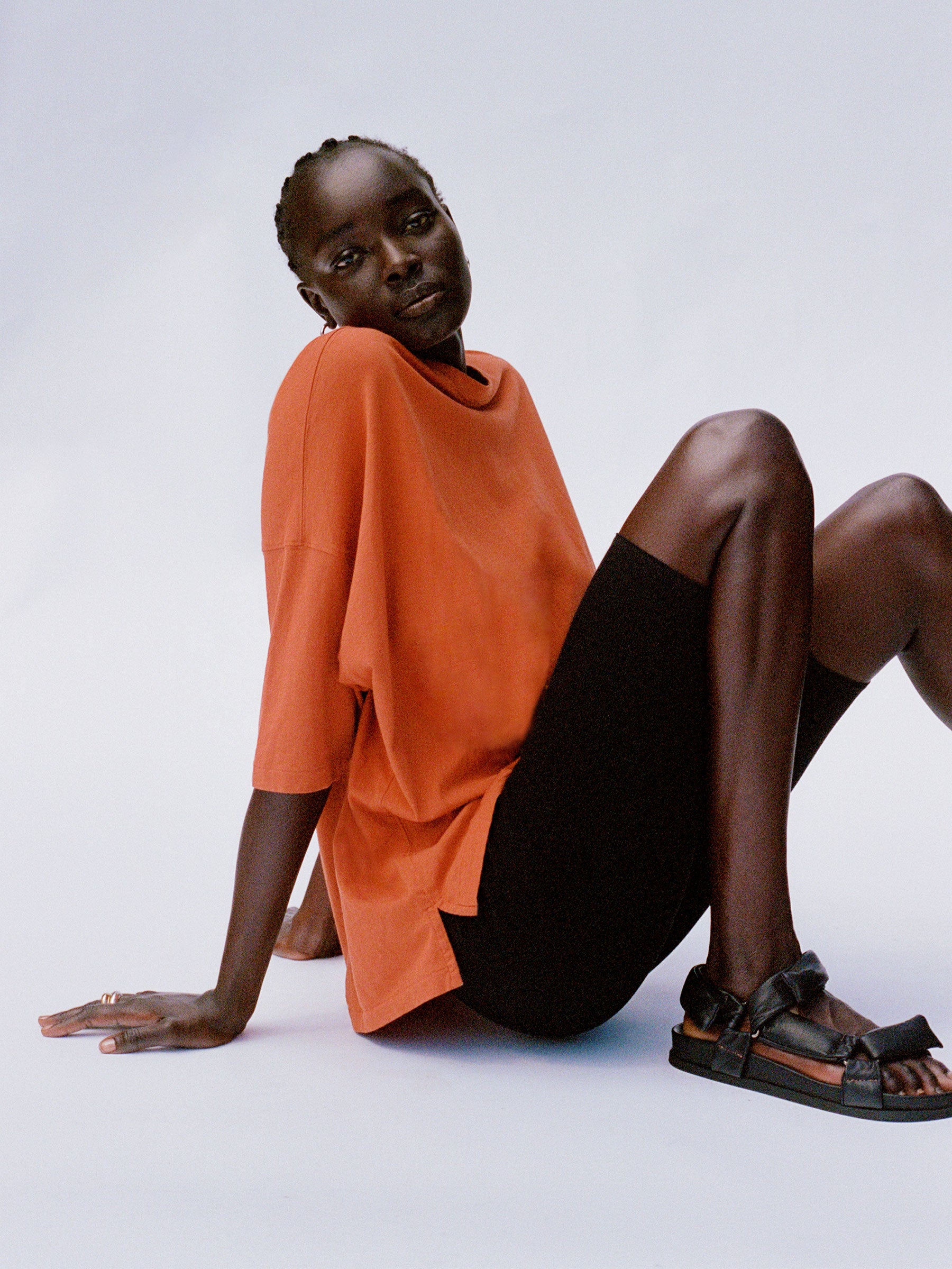 slouch side step short sleeve t.shirt