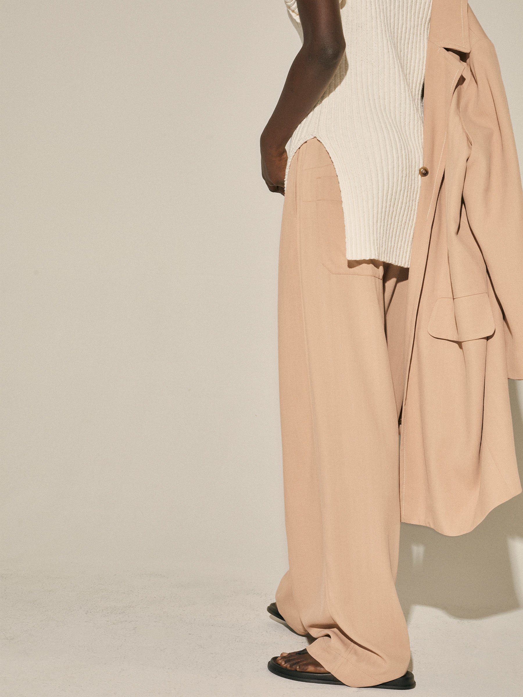 twill relaxed pull on pant