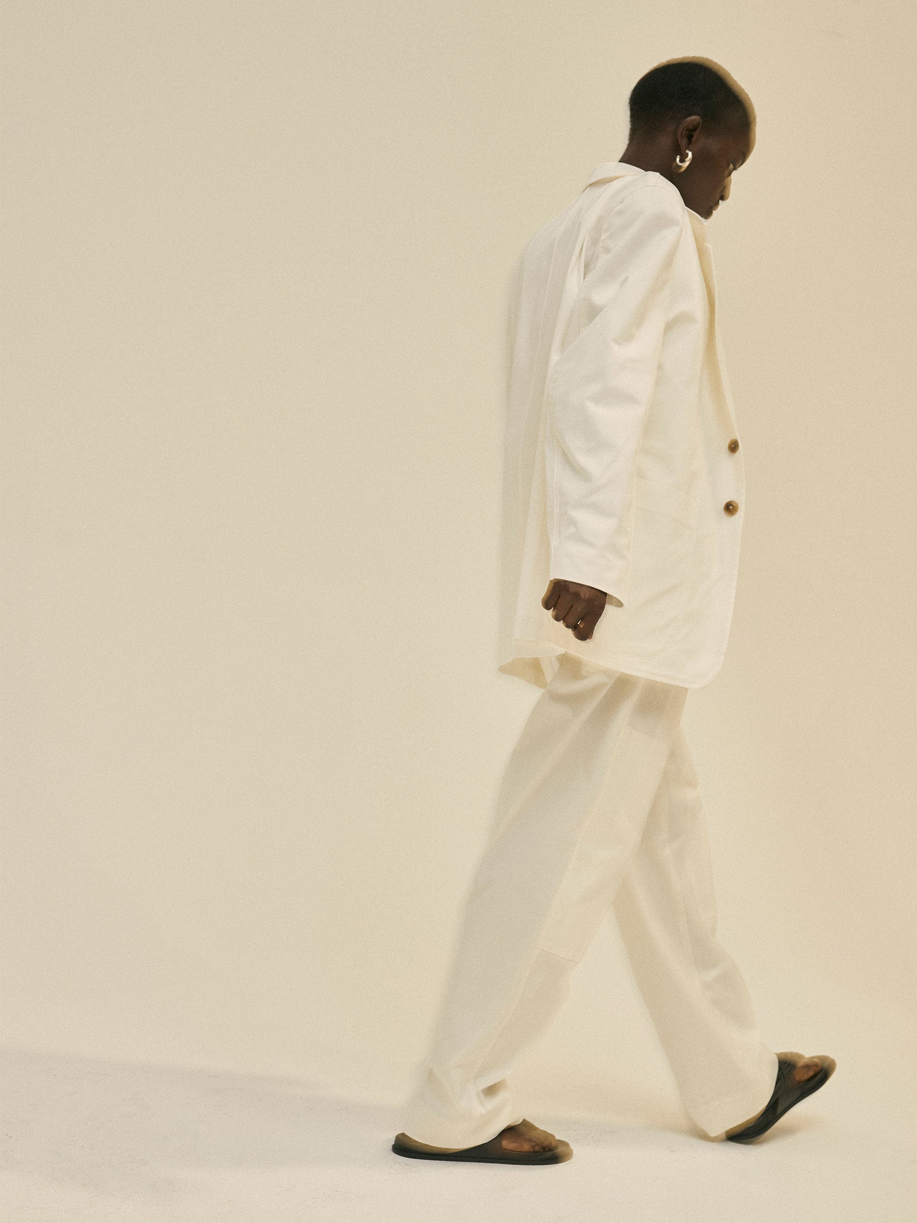 cotton twill man style blazer
