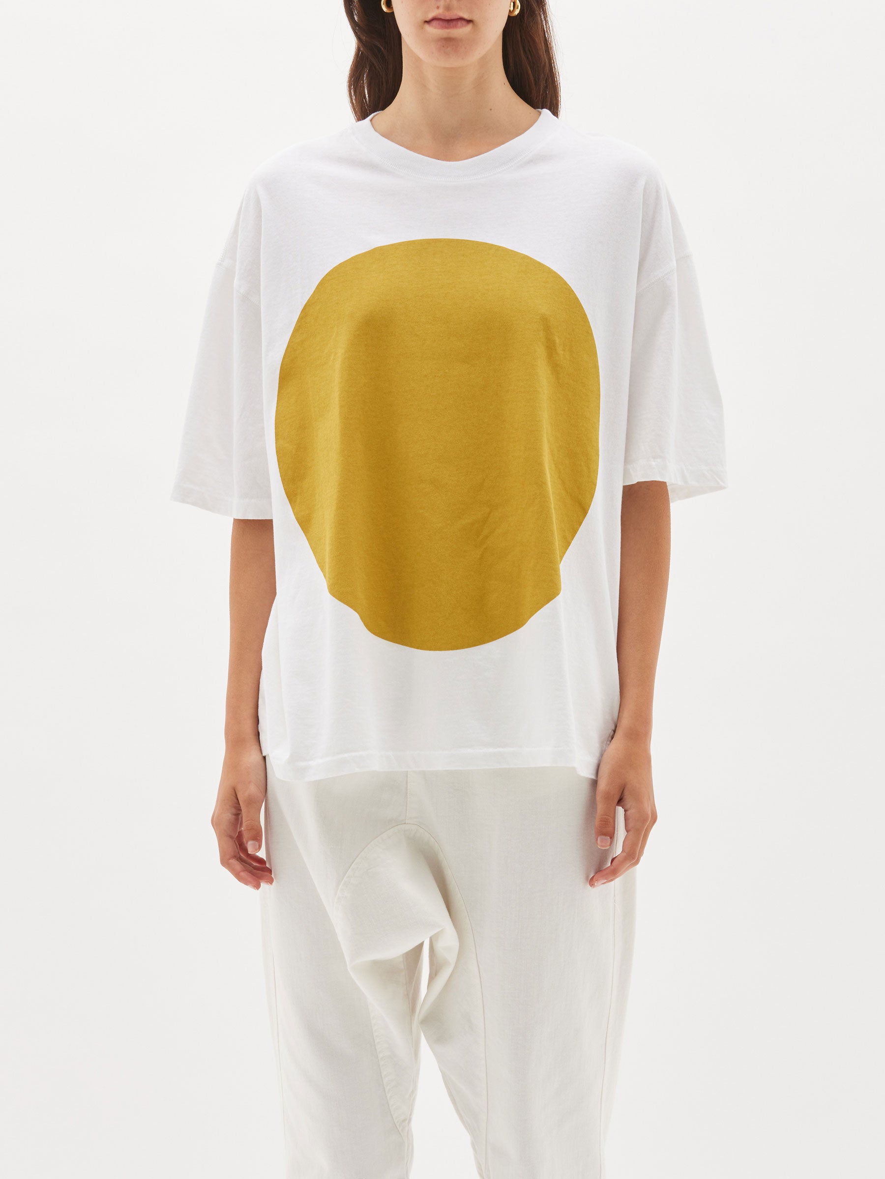 slouch dot print short sleeve t.shirt