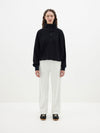 fleece zip through polo sweat