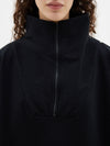 fleece zip through polo sweat