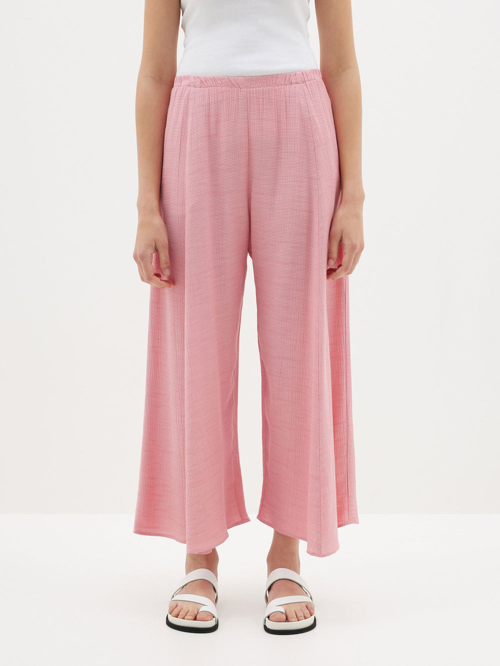 textured crepe culotte