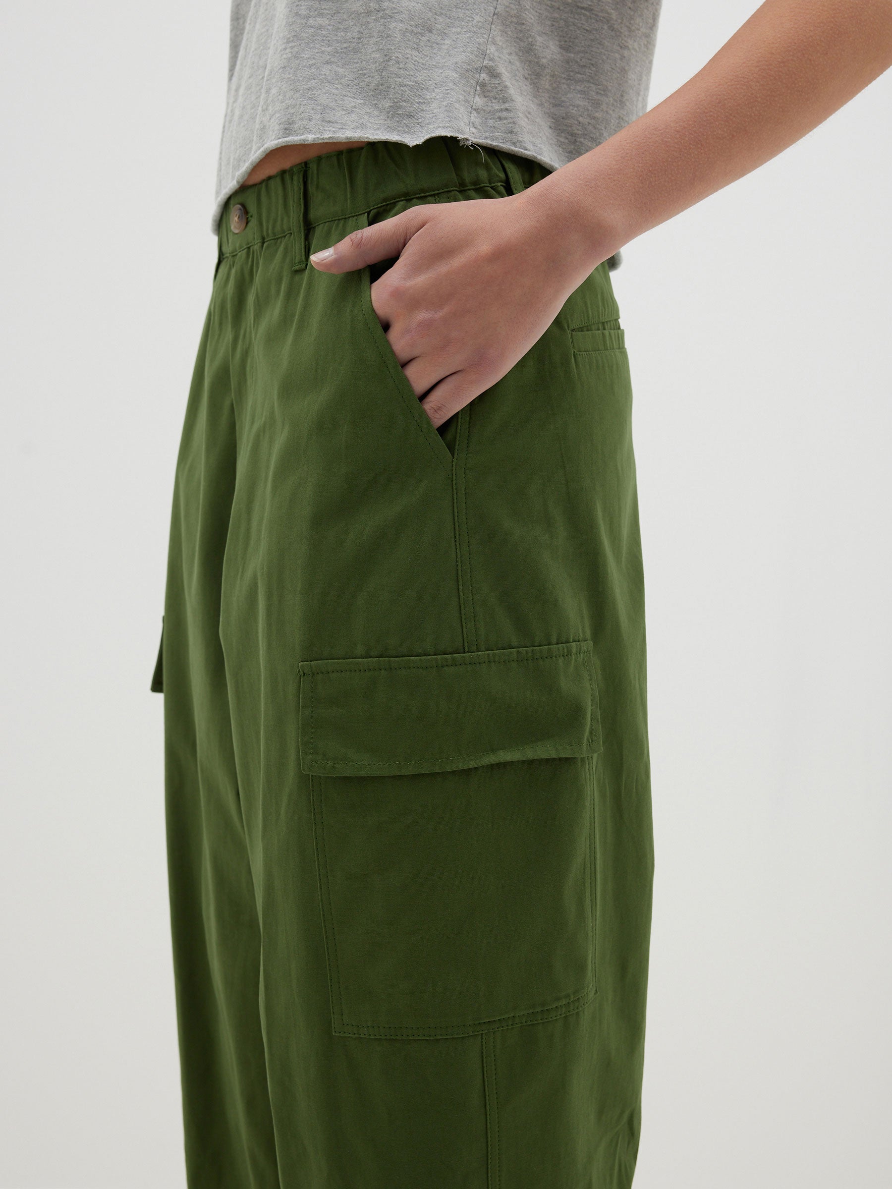 cotton canvas cargo pant bassike
