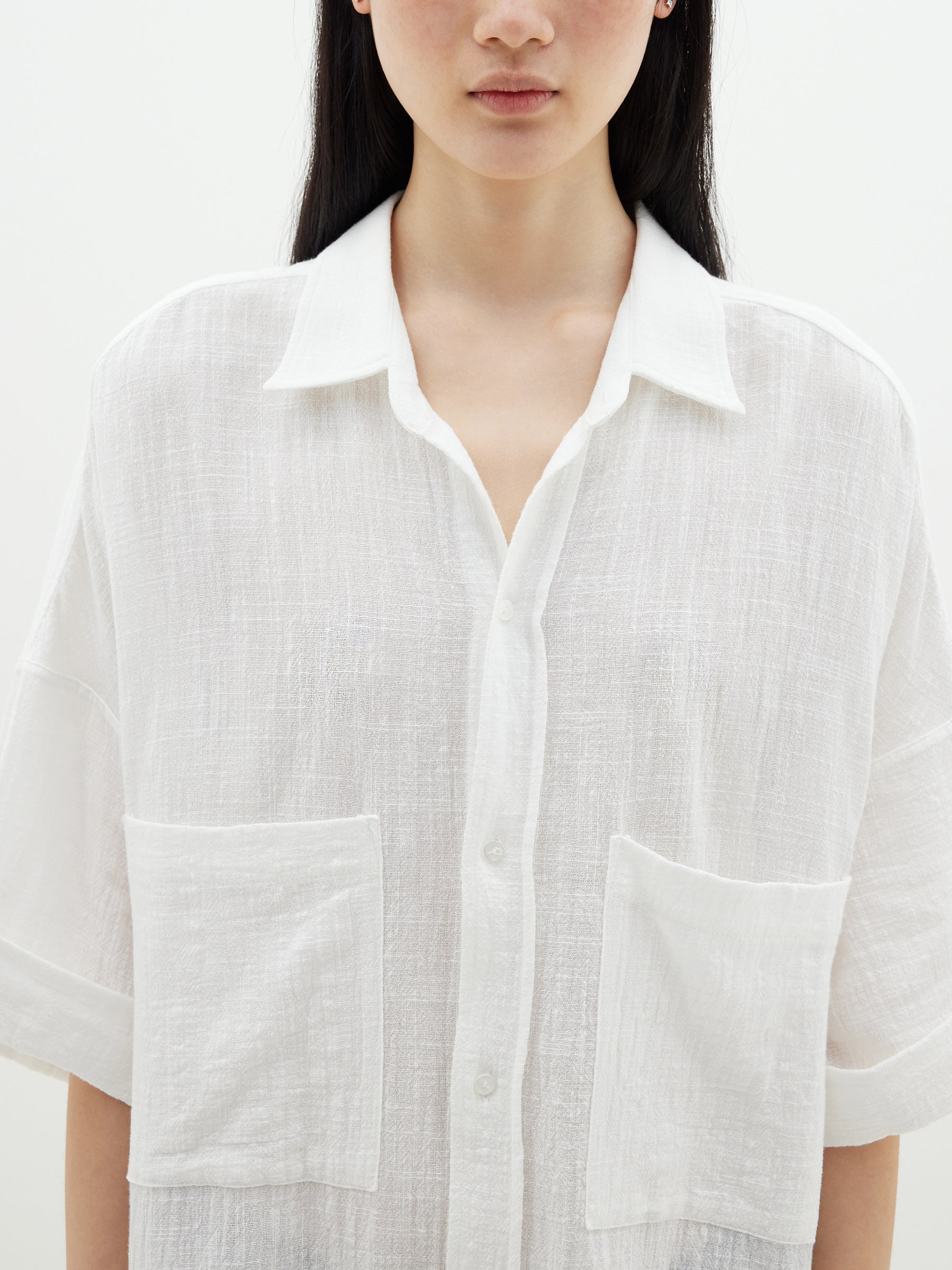 Gauze online shirt dress