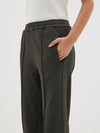 twill pinstitch detail pant